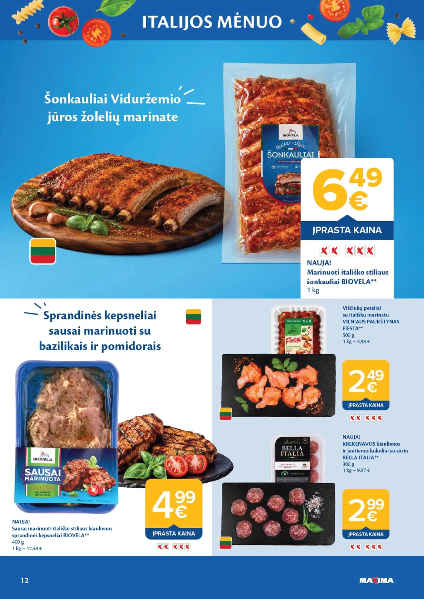 Naujas Maxima nuolaidų leidinys - ITALIJOS MĖNUO – 12 puslapis