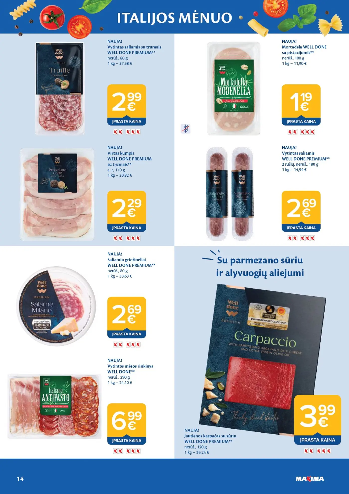 Naujas Maxima nuolaidų leidinys - ITALIJOS MĖNUO – 14 puslapis