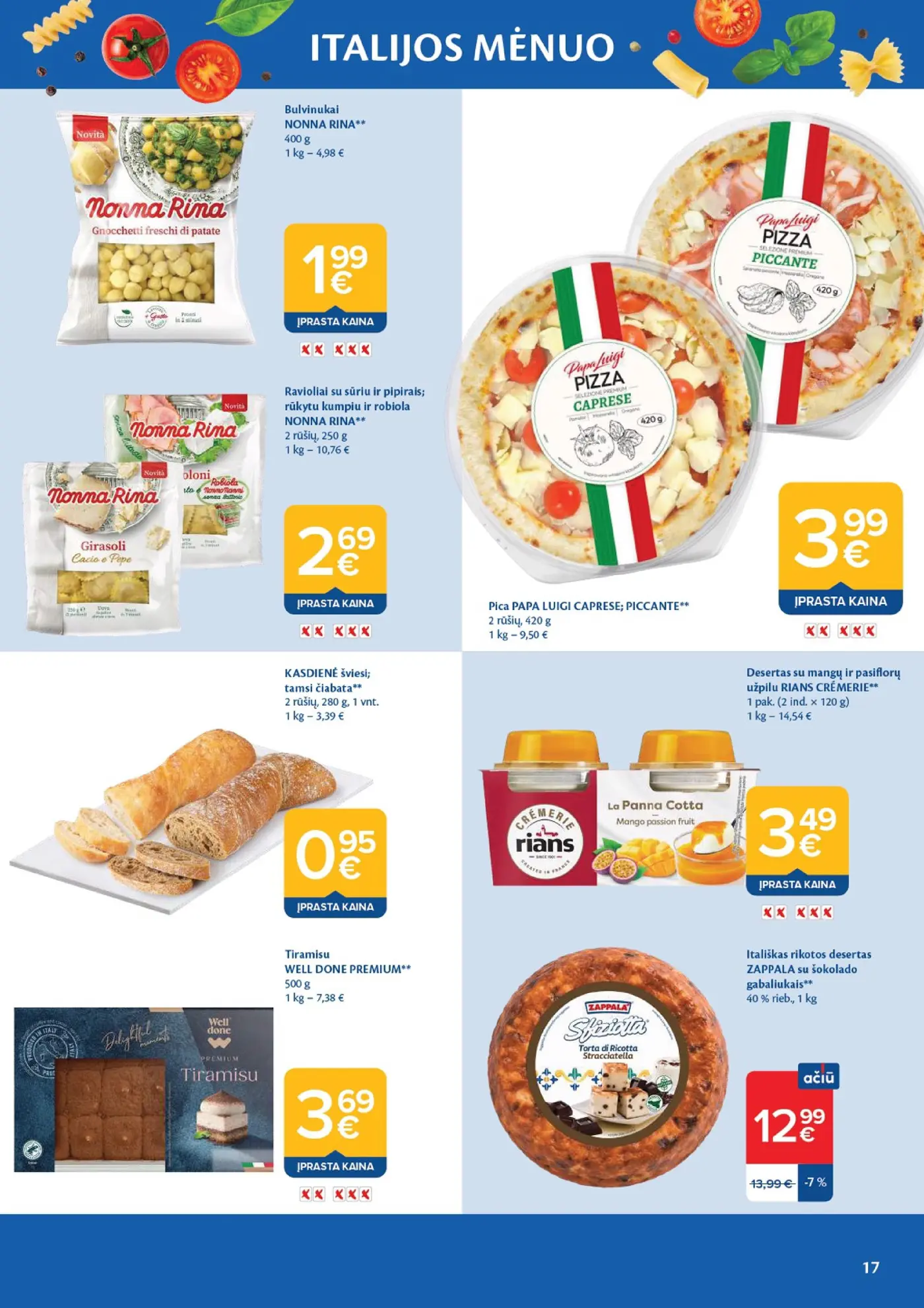 Naujas Maxima nuolaidų leidinys - ITALIJOS MĖNUO – 17 puslapis