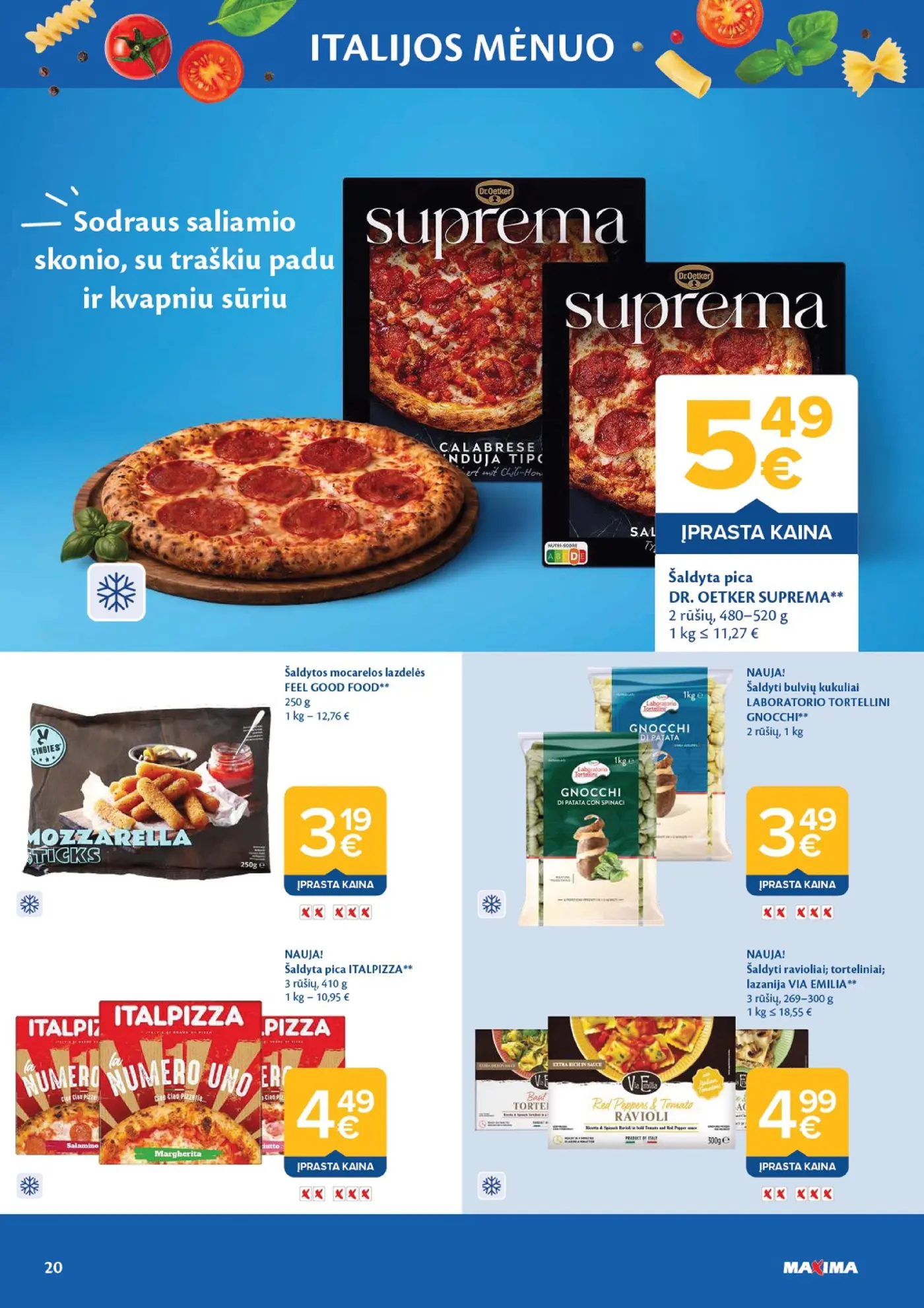 Naujas Maxima nuolaidų leidinys - ITALIJOS MĖNUO – 20 puslapis