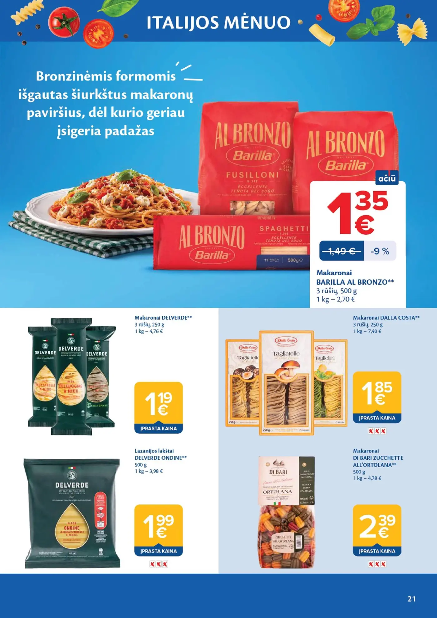 Naujas Maxima nuolaidų leidinys - ITALIJOS MĖNUO – 21 puslapis
