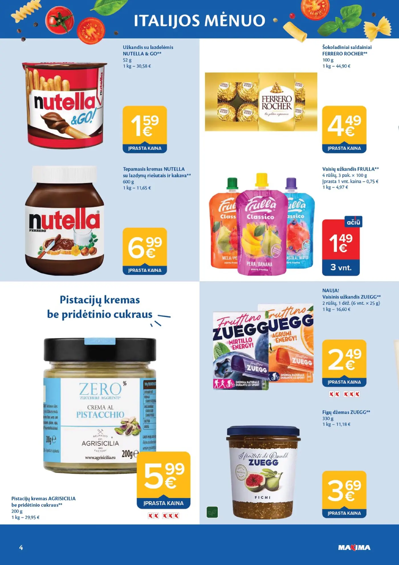 Naujas Maxima nuolaidų leidinys - ITALIJOS MĖNUO – 4 puslapis