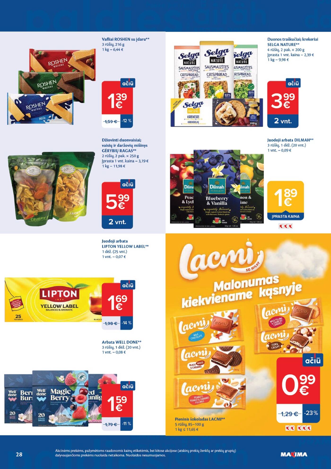Naujas Maxima nuolaidų leidinys - AČIŪ savaitinis leidinys Nr. 39 – 28 puslapis