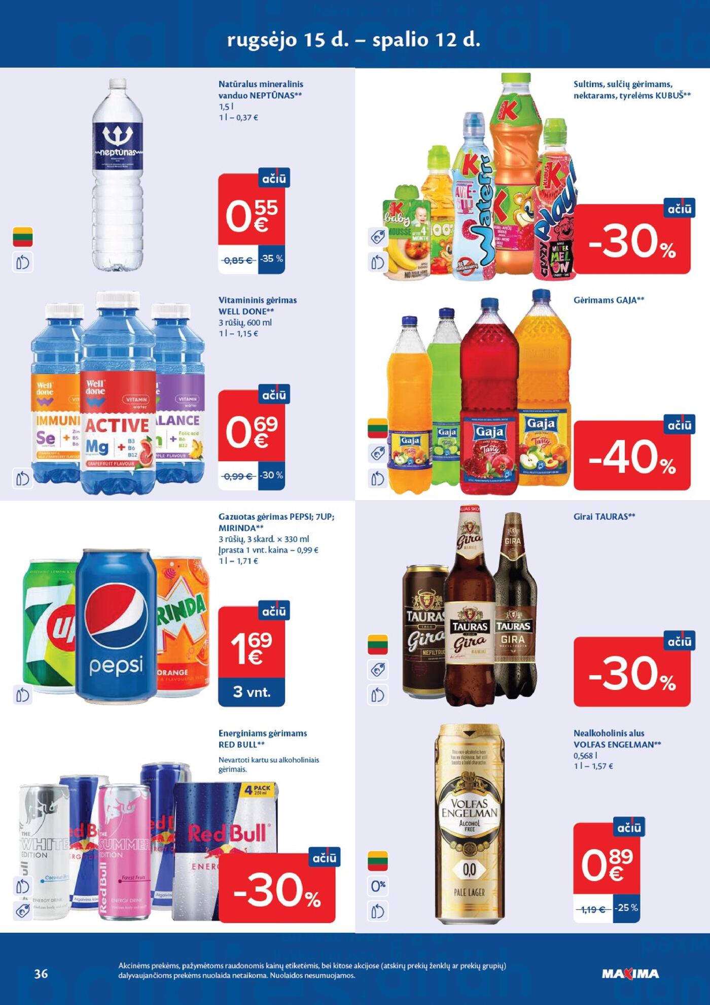 Naujas Maxima nuolaidų leidinys - AČIŪ savaitinis leidinys Nr. 39 – 36 puslapis