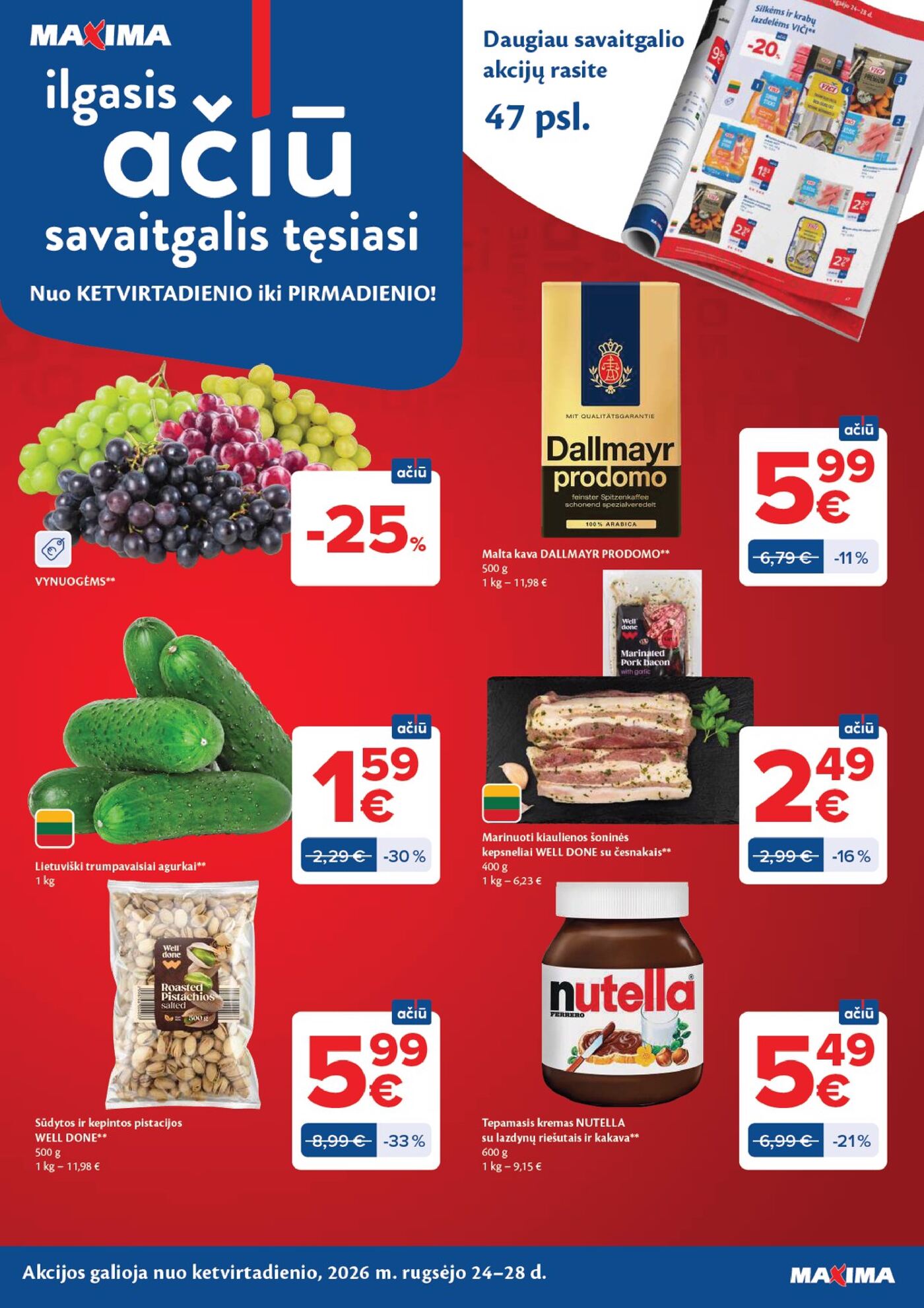 Naujas Maxima nuolaidų leidinys - AČIŪ savaitinis leidinys Nr. 39 – 48 puslapis