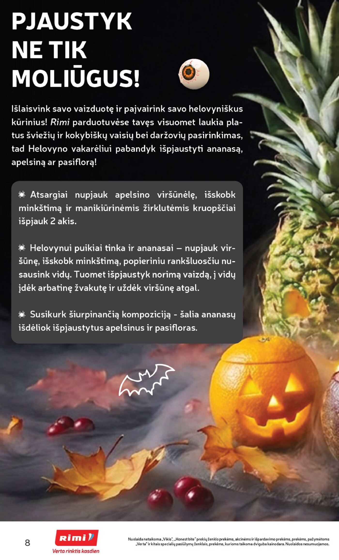 Naujas Rimi nuolaidų leidinys - HELOVYNAS 2026 – 8 puslapis