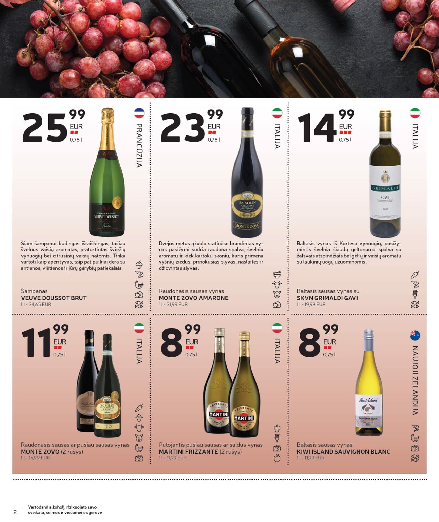 Naujas Rimi nuolaidų leidinys - Alkoholinių gėrimų asortimento katalogas Nr. 19 – 2 puslapis