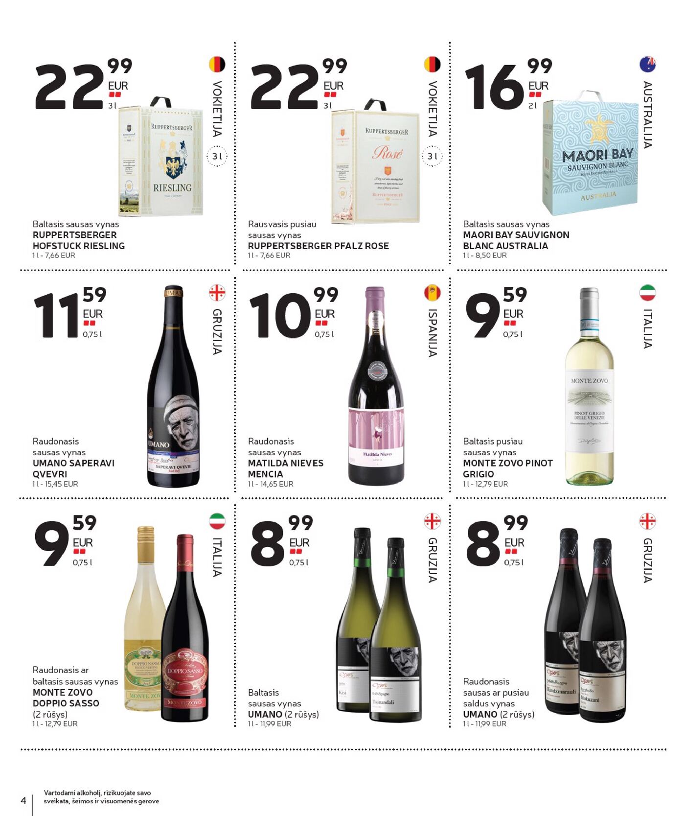 Naujas Rimi nuolaidų leidinys - Alkoholinių gėrimų asortimento katalogas Nr. 19 – 4 puslapis