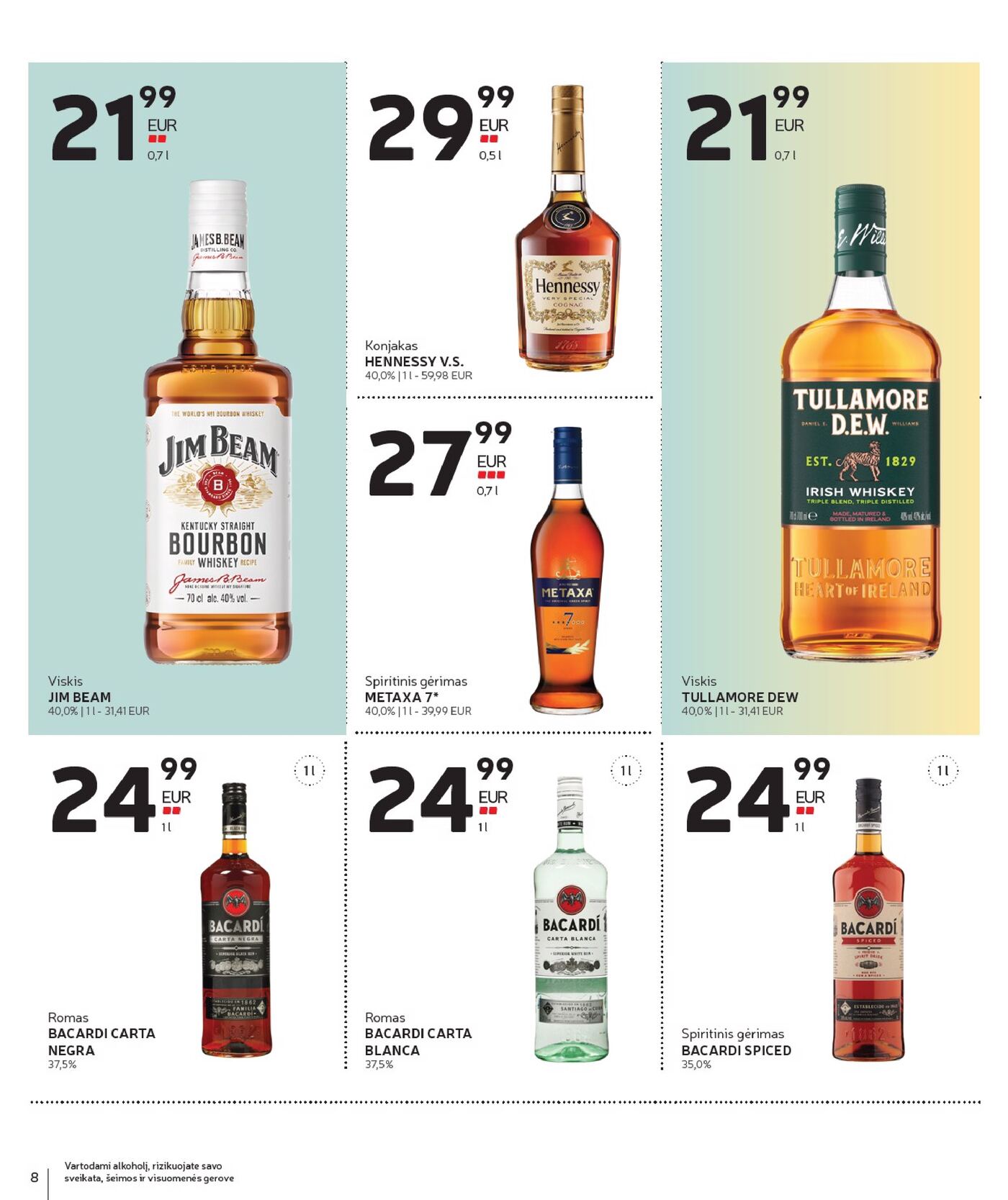 Naujas Rimi nuolaidų leidinys - Alkoholinių gėrimų asortimento katalogas Nr. 19 – 8 puslapis