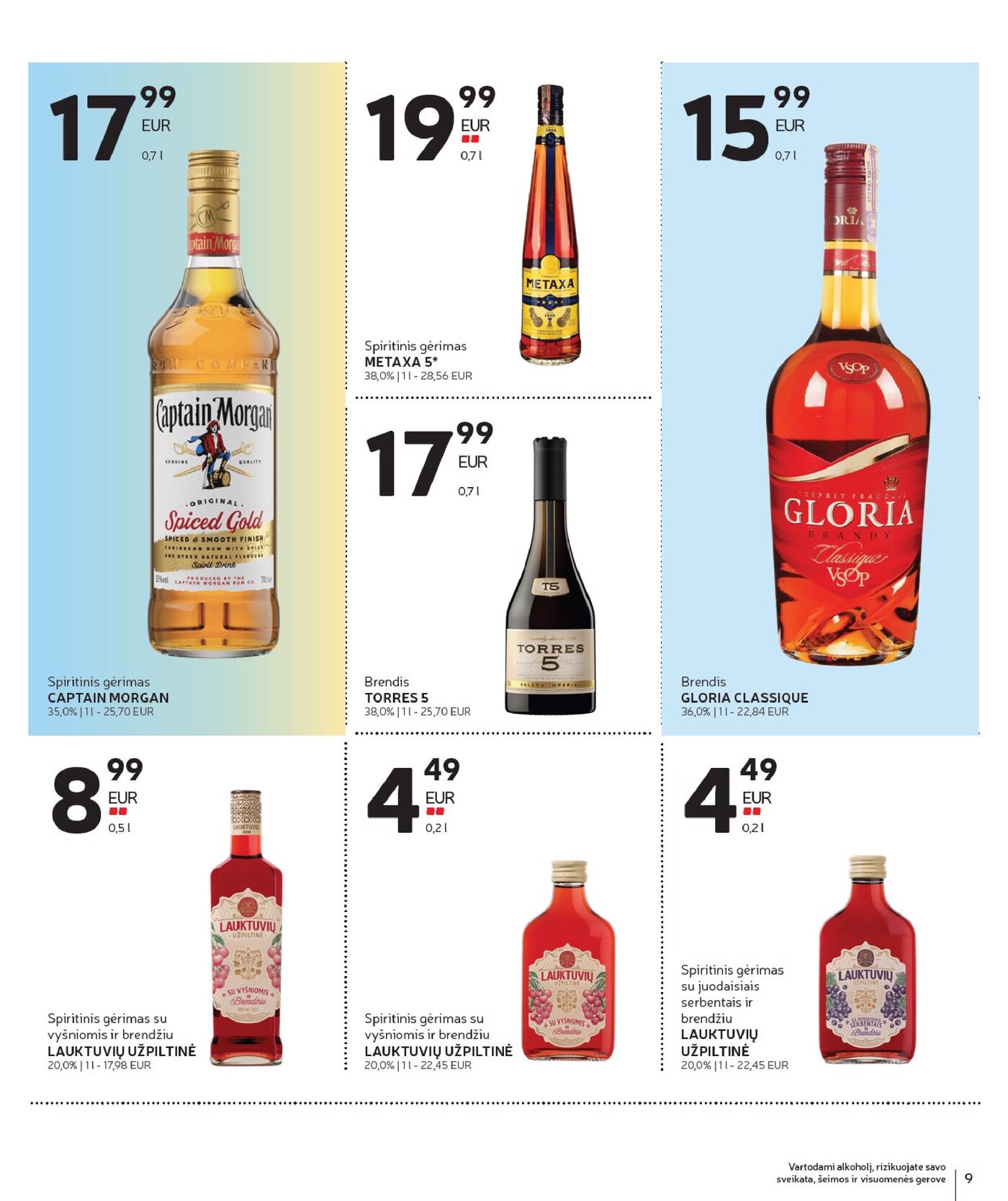 Naujas Rimi nuolaidų leidinys - Alkoholinių gėrimų asortimento katalogas Nr. 19 – 9 puslapis