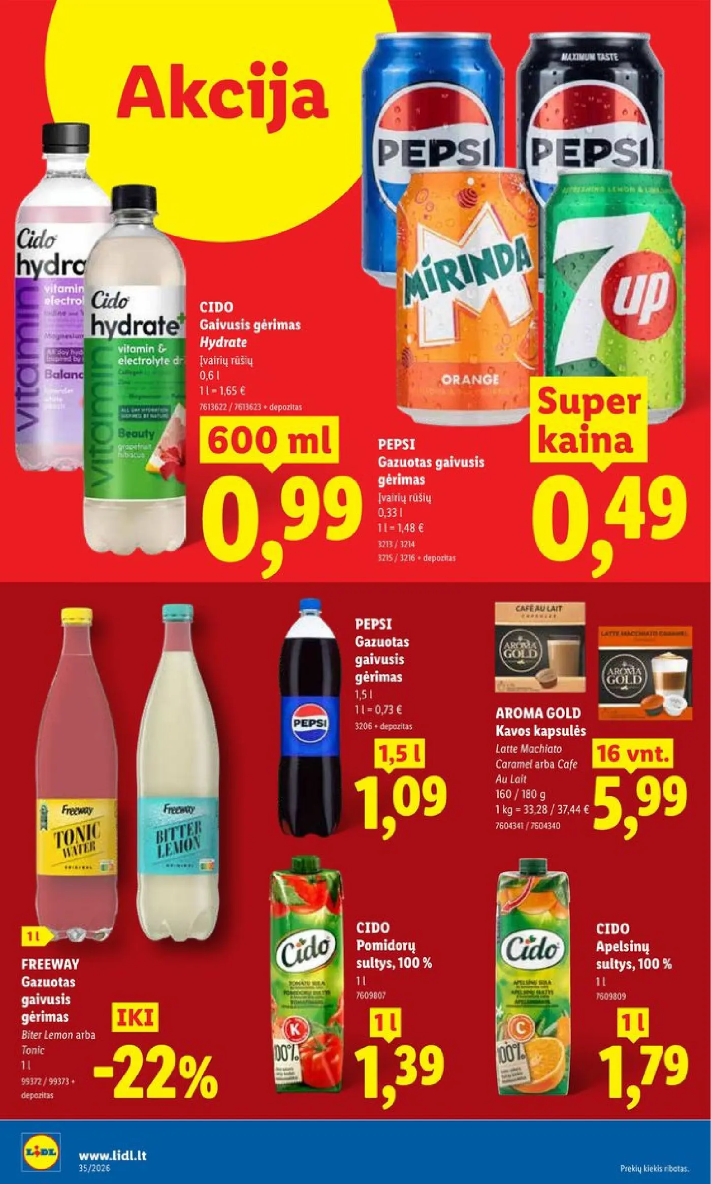 Naujas Lidl nuolaidų leidinys - MAISTO PREKIŲ PASIŪLYMAI Nr.35 – 12 puslapis