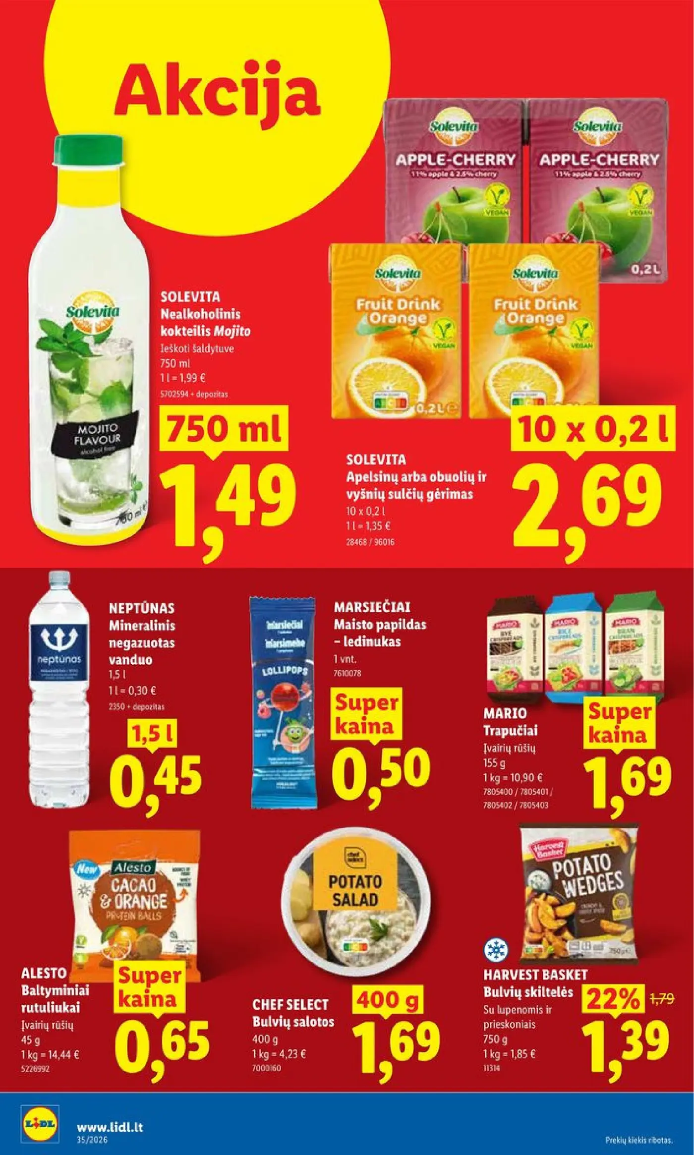 Naujas Lidl nuolaidų leidinys - MAISTO PREKIŲ PASIŪLYMAI Nr.35 – 22 puslapis