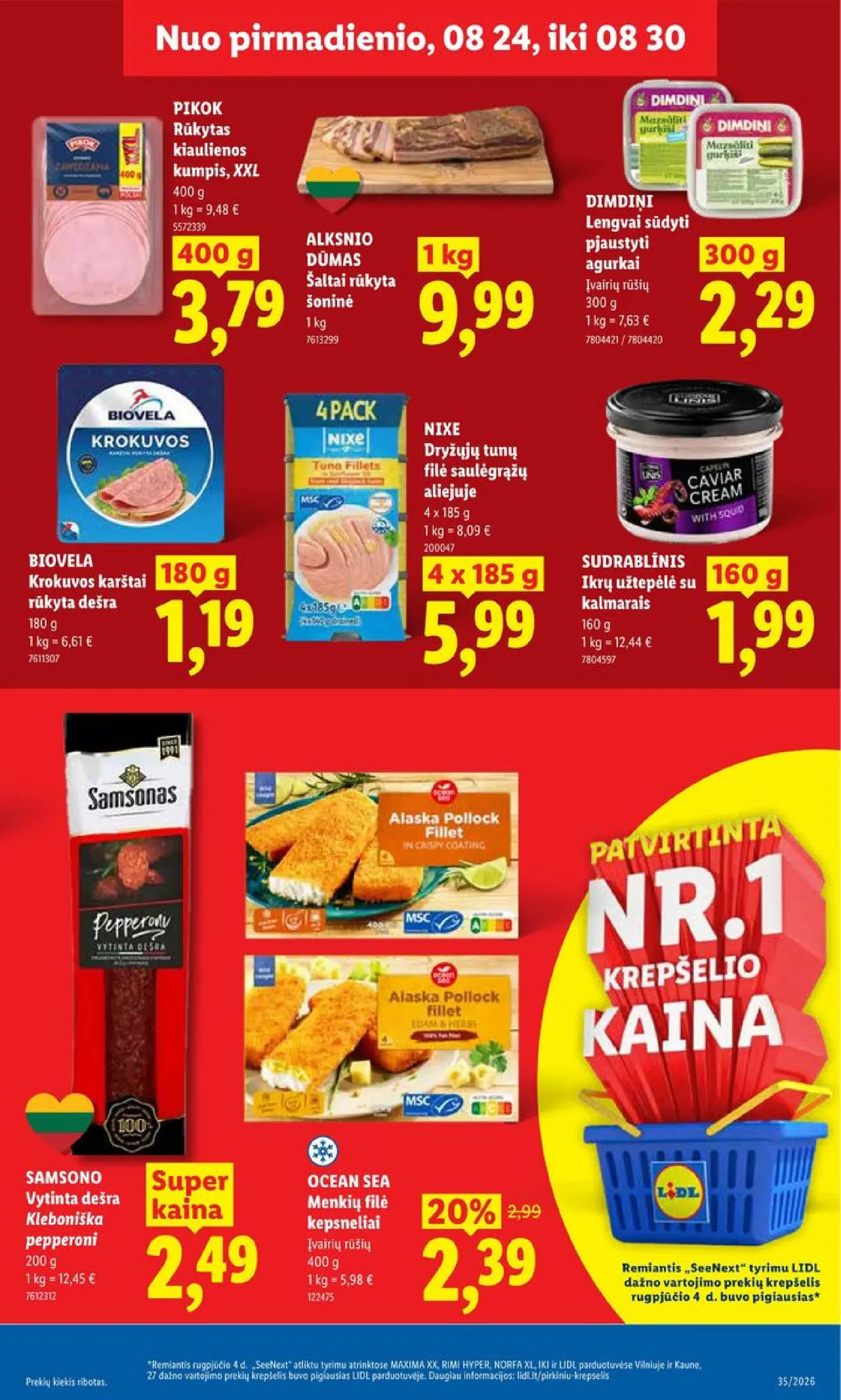 Naujas Lidl nuolaidų leidinys - MAISTO PREKIŲ PASIŪLYMAI Nr.35 – 23 puslapis