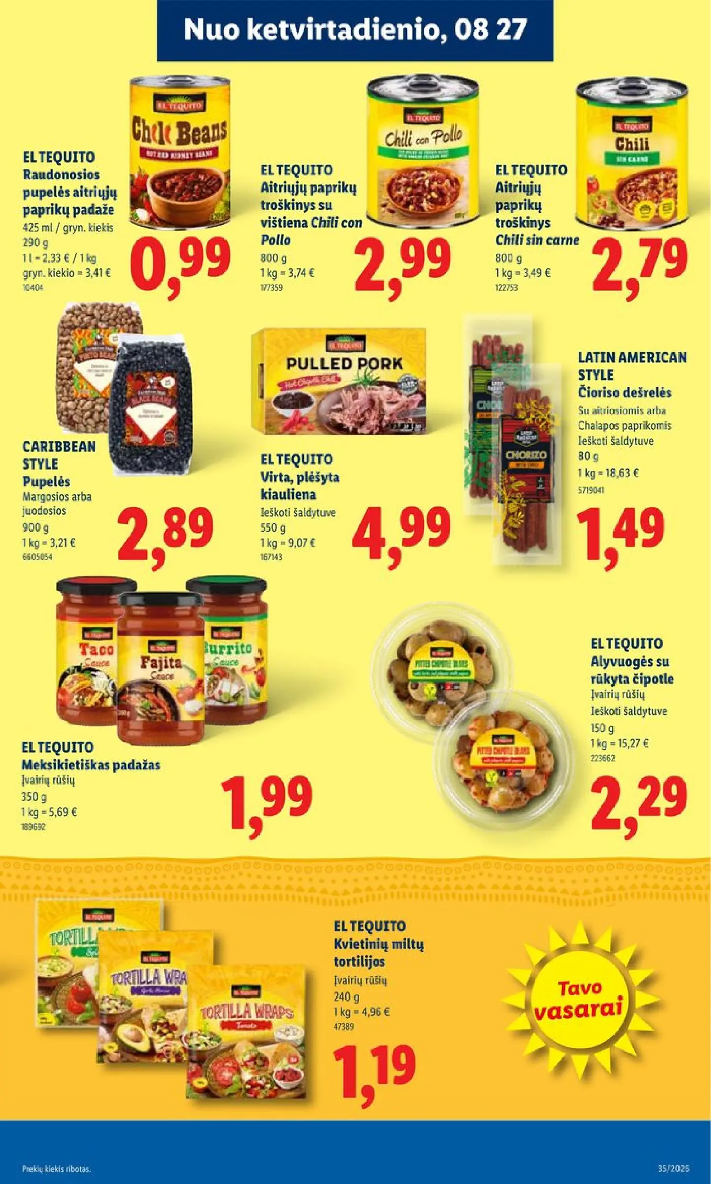 Naujas Lidl nuolaidų leidinys - MAISTO PREKIŲ PASIŪLYMAI Nr.35 – 25 puslapis