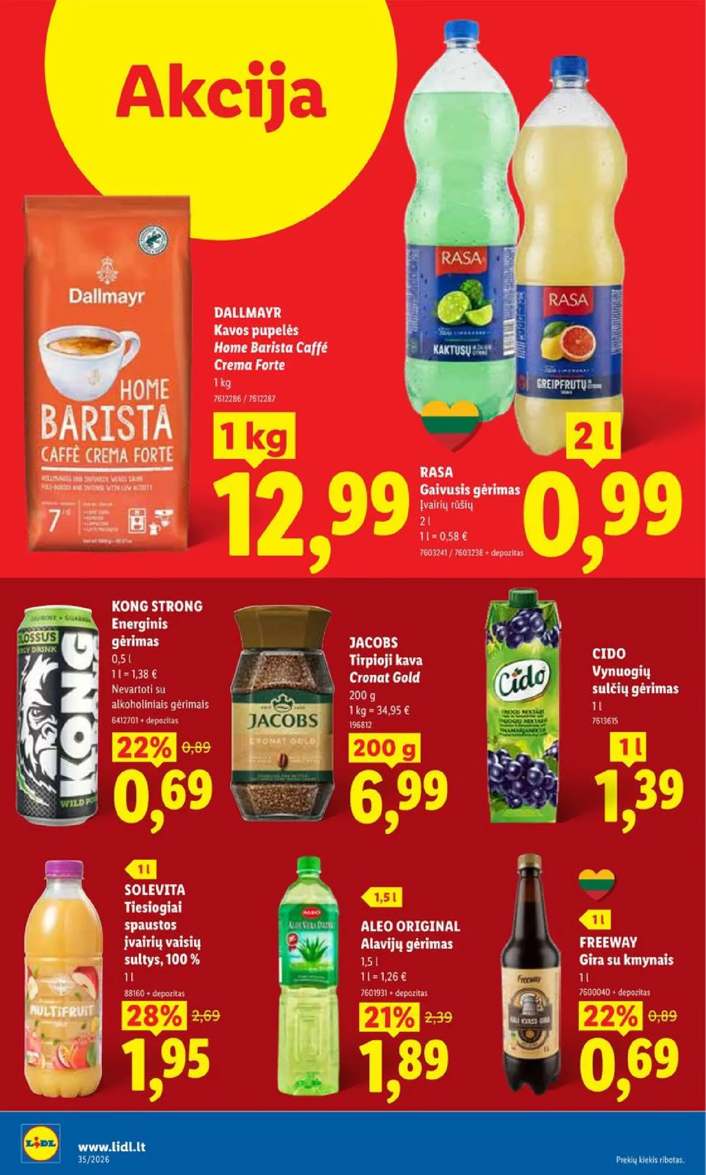 Naujas Lidl nuolaidų leidinys - MAISTO PREKIŲ PASIŪLYMAI Nr.35 – 28 puslapis