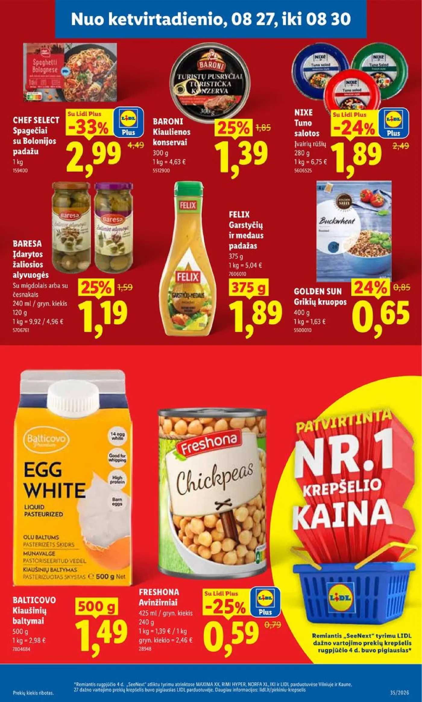 Naujas Lidl nuolaidų leidinys - MAISTO PREKIŲ PASIŪLYMAI Nr.35 – 29 puslapis
