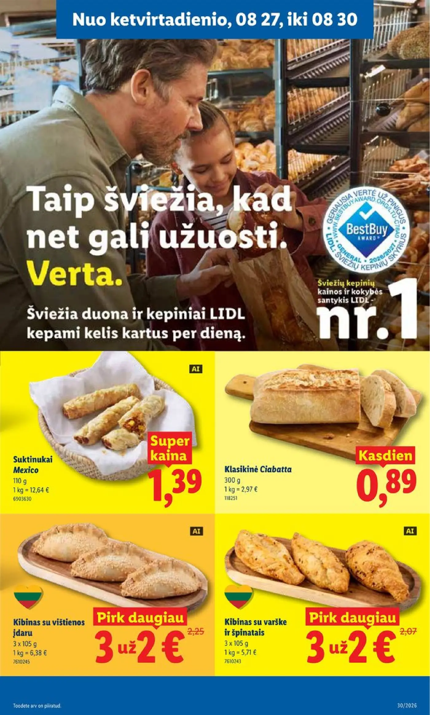 Naujas Lidl nuolaidų leidinys - MAISTO PREKIŲ PASIŪLYMAI Nr.35 – 33 puslapis