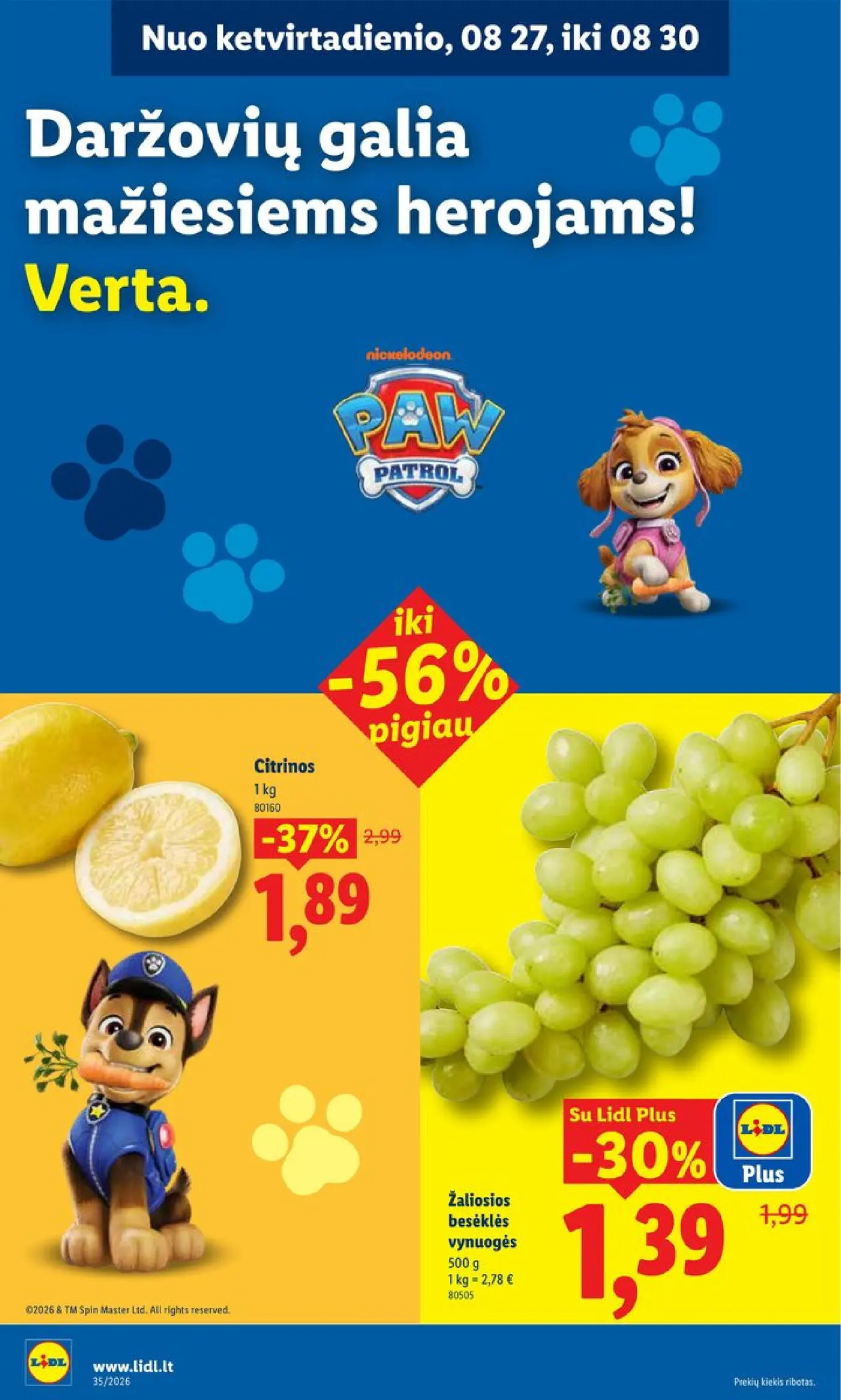 Naujas Lidl nuolaidų leidinys - MAISTO PREKIŲ PASIŪLYMAI Nr.35 – 34 puslapis