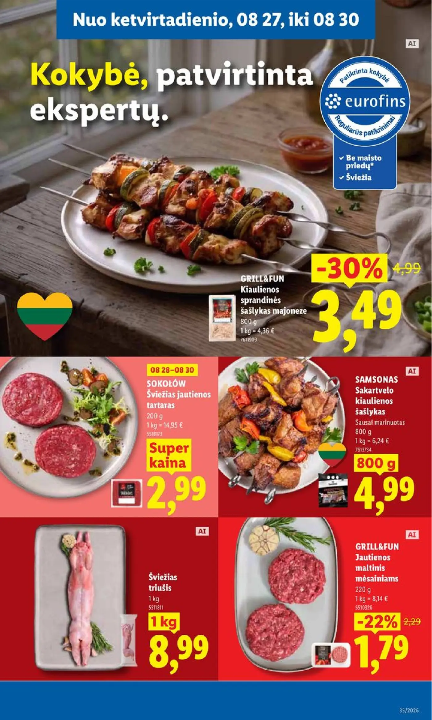 Naujas Lidl nuolaidų leidinys - MAISTO PREKIŲ PASIŪLYMAI Nr.35 – 37 puslapis