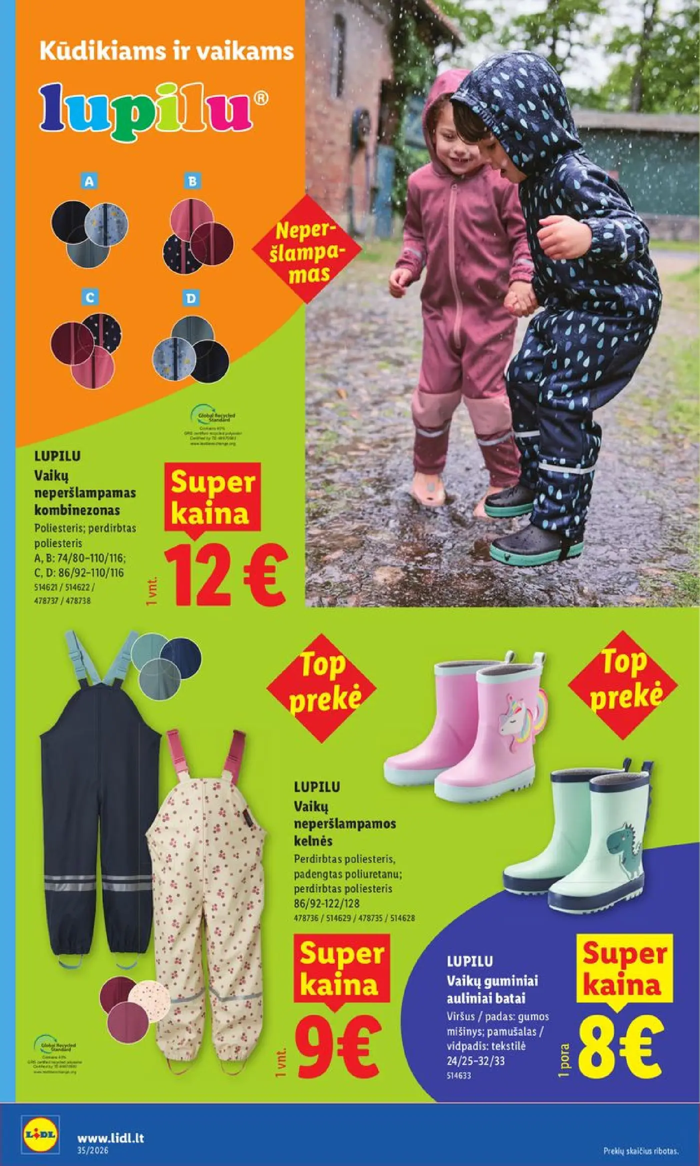 Naujas Lidl nuolaidų leidinys - NE MAISTO PREKIŲ PASIŪLYMAI Nr.35 – 14 puslapis
