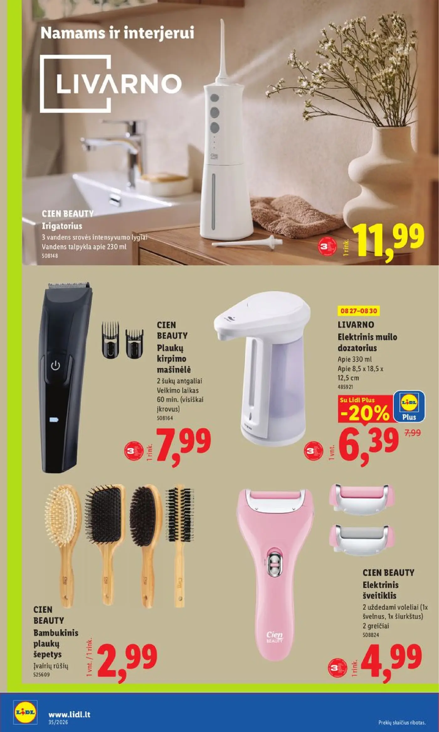 Naujas Lidl nuolaidų leidinys - NE MAISTO PREKIŲ PASIŪLYMAI Nr.35 – 18 puslapis