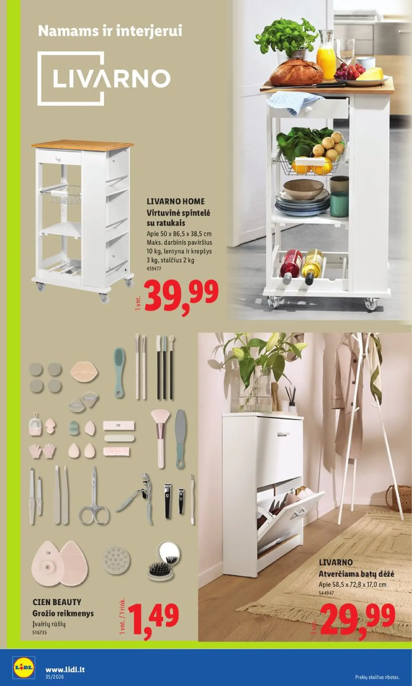 Naujas Lidl nuolaidų leidinys - NE MAISTO PREKIŲ PASIŪLYMAI Nr.35 – 20 puslapis