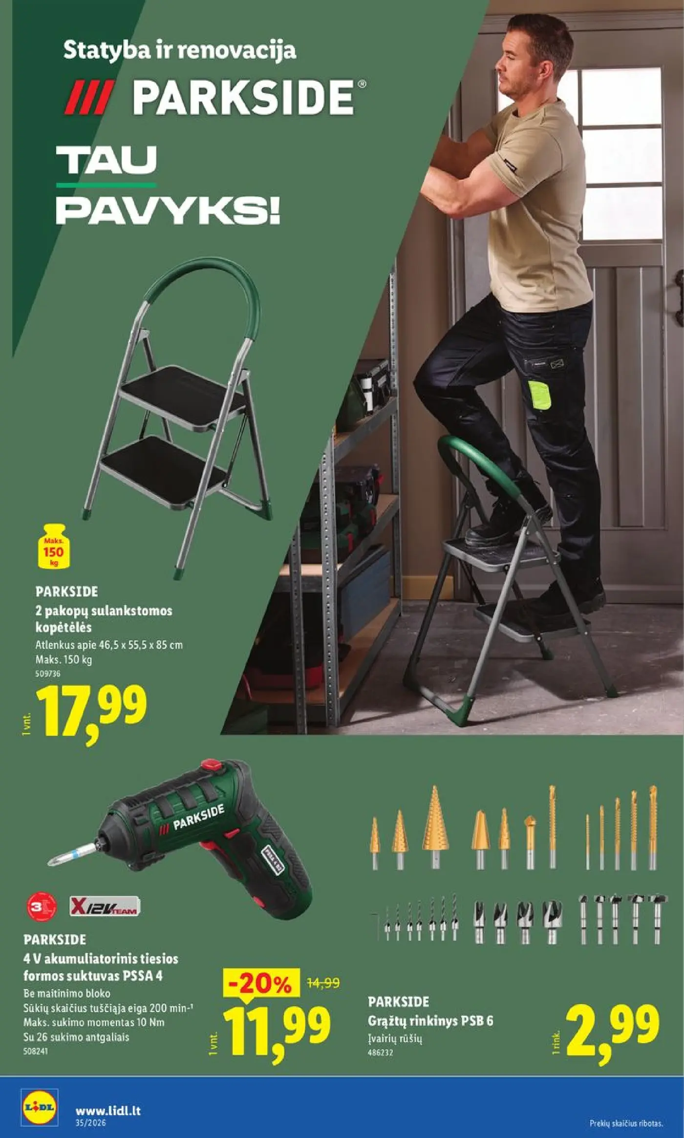 Naujas Lidl nuolaidų leidinys - NE MAISTO PREKIŲ PASIŪLYMAI Nr.35 – 24 puslapis