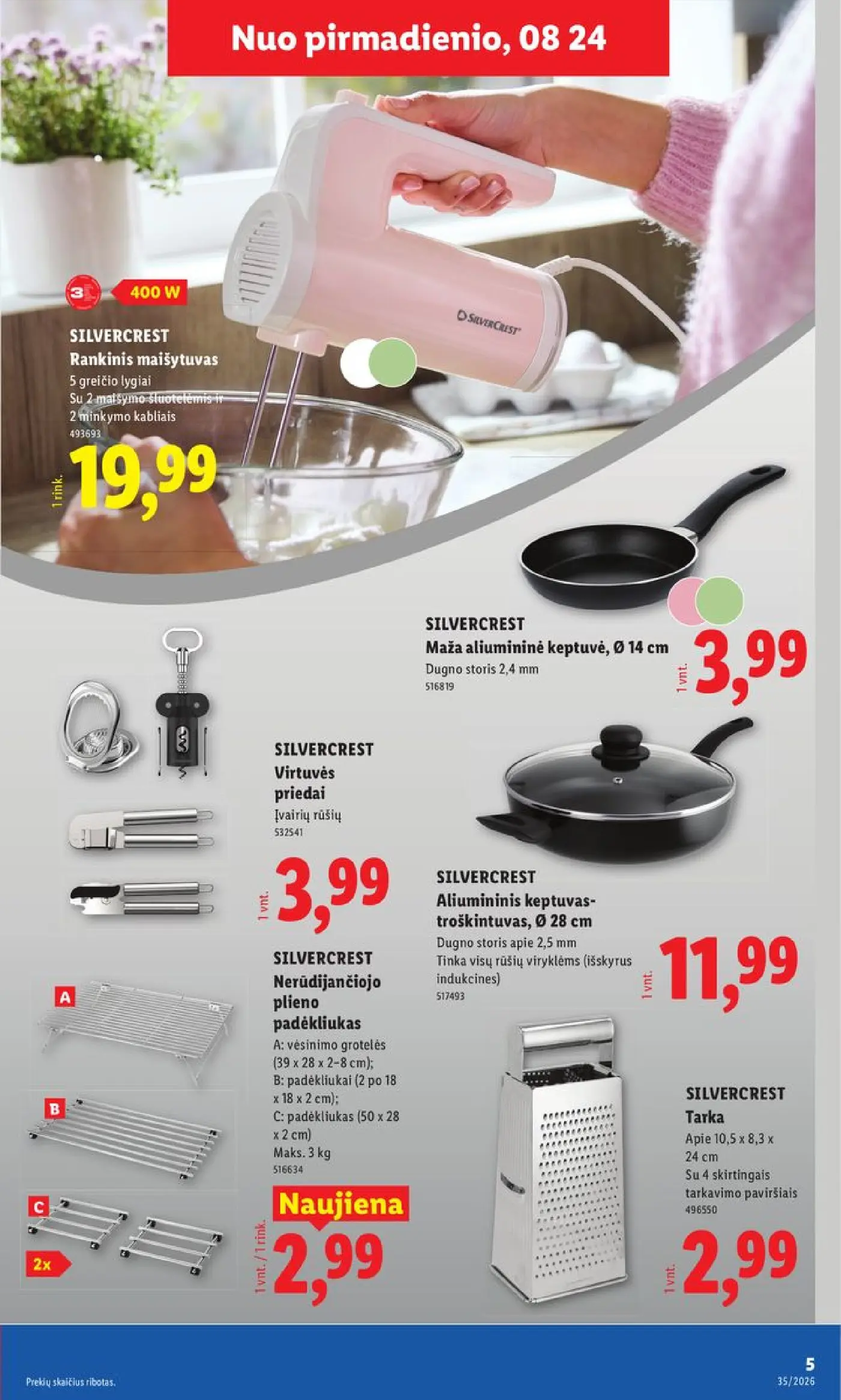 Naujas Lidl nuolaidų leidinys - NE MAISTO PREKIŲ PASIŪLYMAI Nr.35 – 5 puslapis