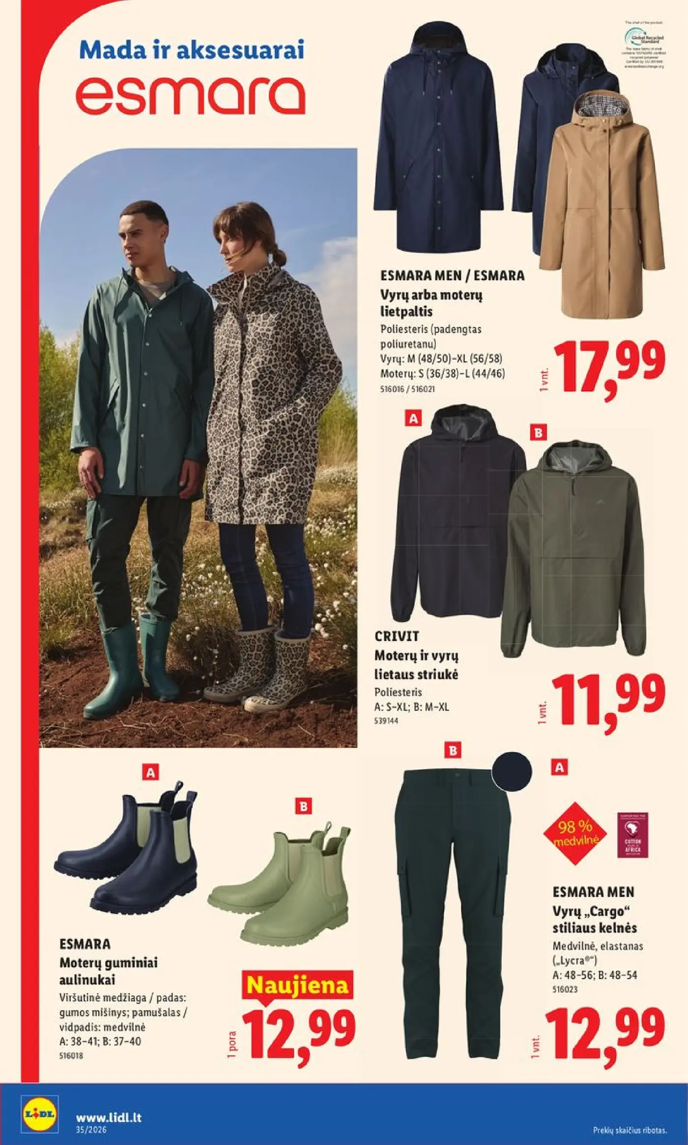 Naujas Lidl nuolaidų leidinys - NE MAISTO PREKIŲ PASIŪLYMAI Nr.35 – 8 puslapis