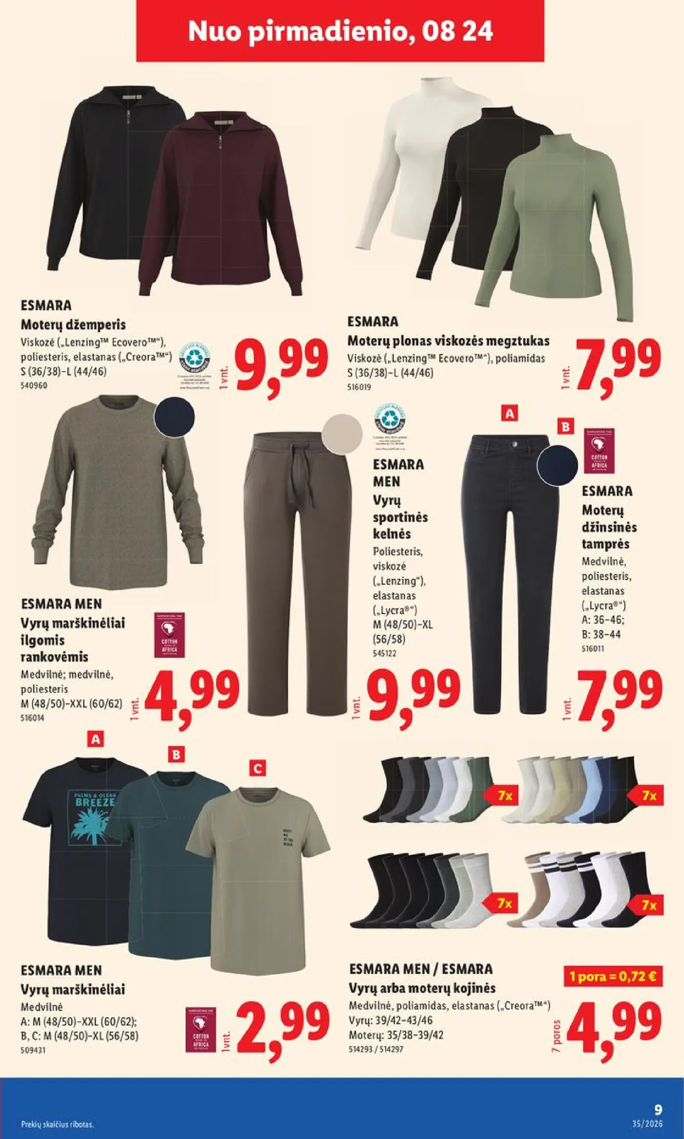 Naujas Lidl nuolaidų leidinys - NE MAISTO PREKIŲ PASIŪLYMAI Nr.35 – 9 puslapis