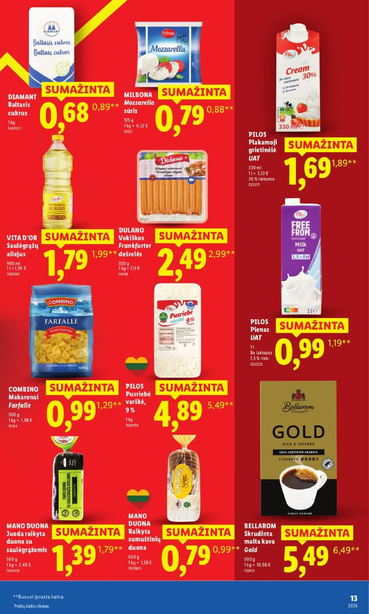 Naujas Lidl nuolaidų leidinys - Nr. 1 pažadas Jums Toliau mažiname produktų kainas.* – 13 puslapis