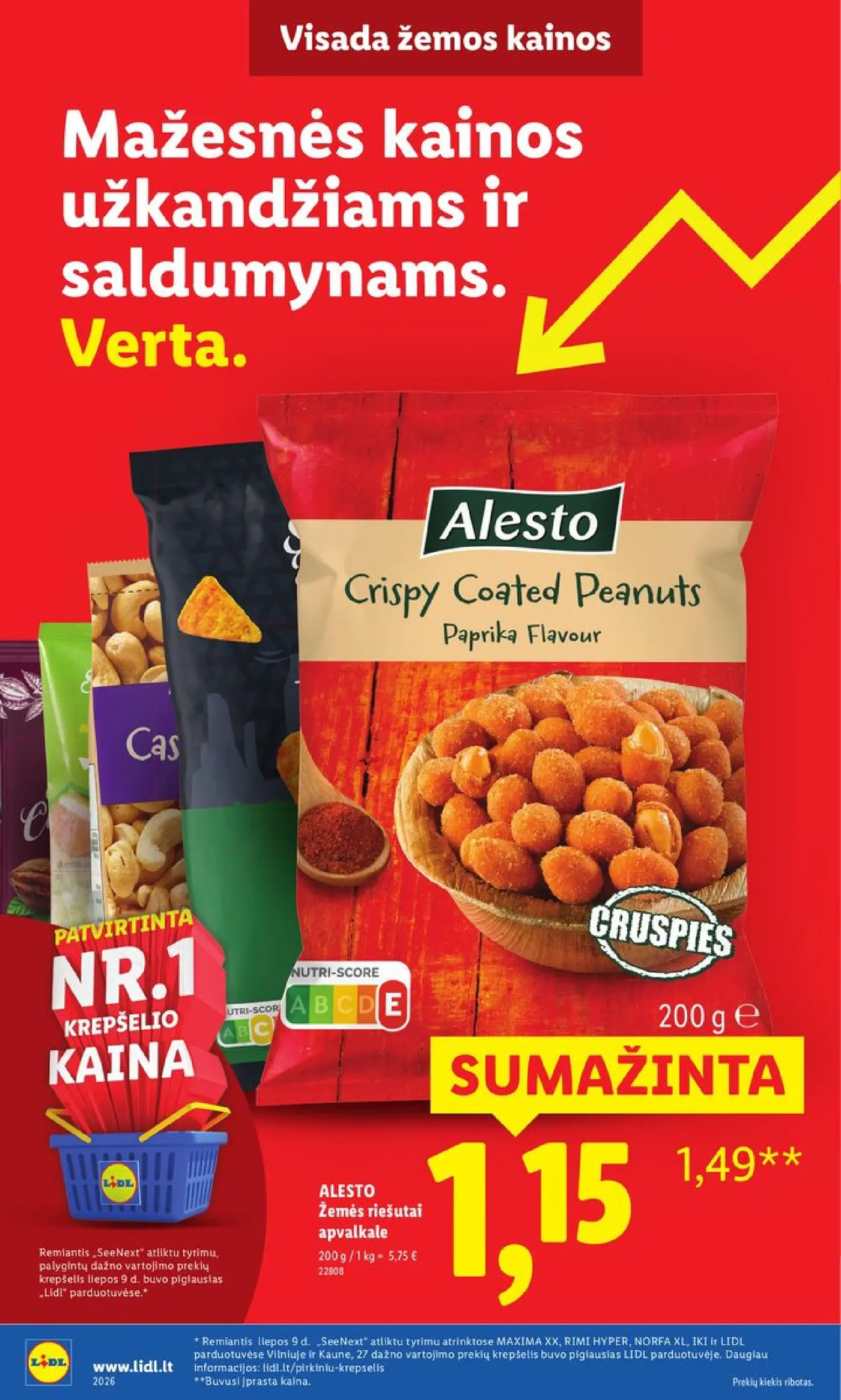 Naujas Lidl nuolaidų leidinys - Nr. 1 pažadas Jums Toliau mažiname produktų kainas.* – 14 puslapis