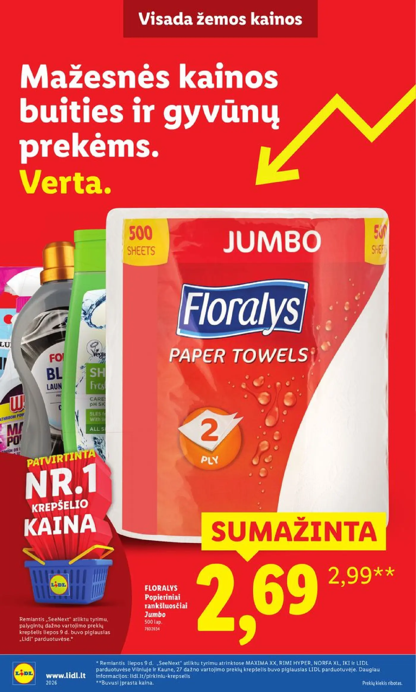 Naujas Lidl nuolaidų leidinys - Nr. 1 pažadas Jums Toliau mažiname produktų kainas.* – 16 puslapis