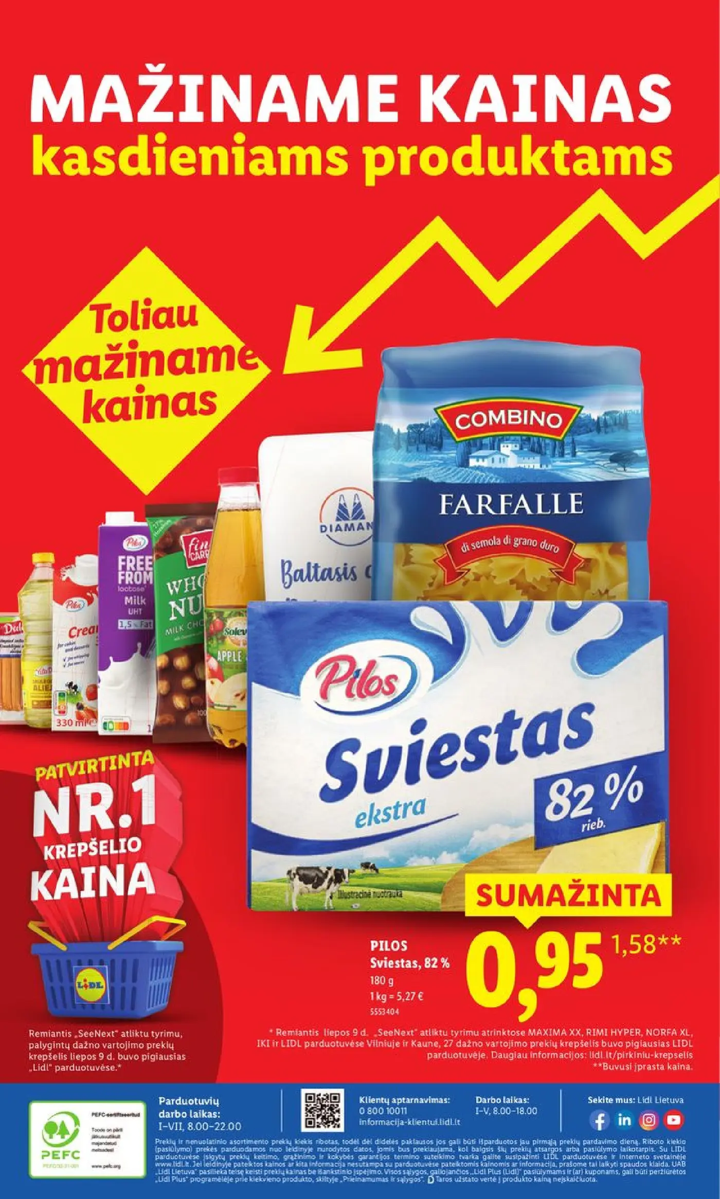 Naujas Lidl nuolaidų leidinys - Nr. 1 pažadas Jums Toliau mažiname produktų kainas.* – 18 puslapis