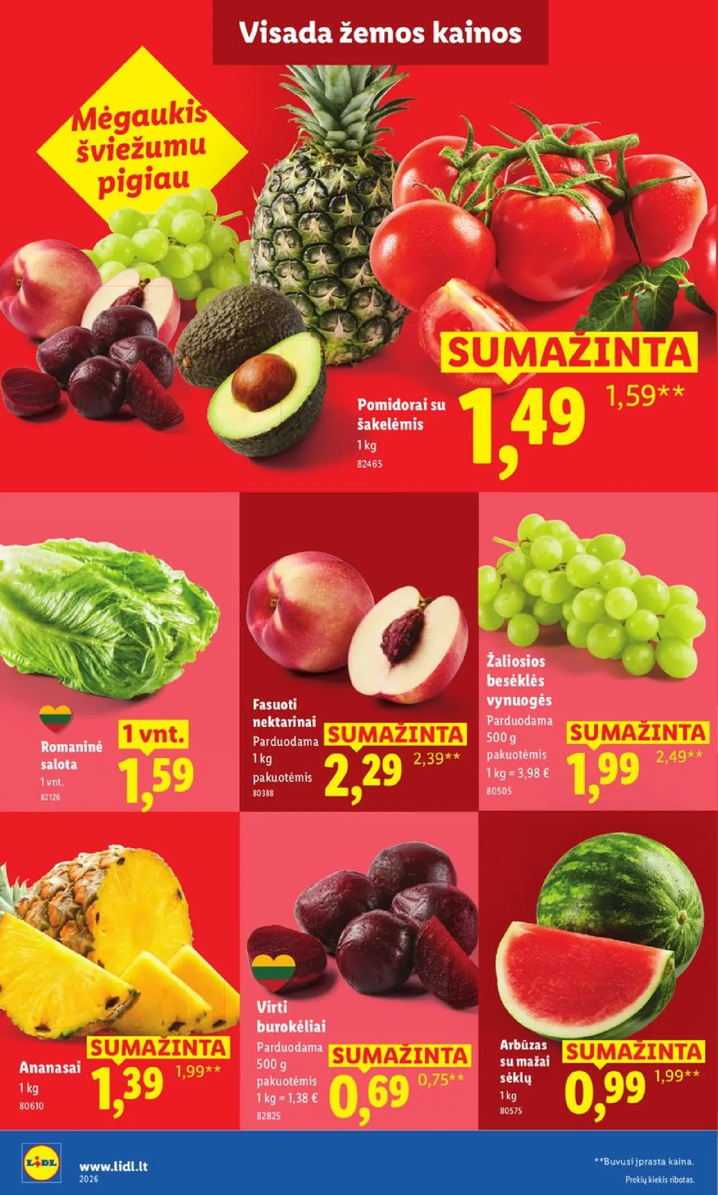 Naujas Lidl nuolaidų leidinys - Nr. 1 pažadas Jums Toliau mažiname produktų kainas.* – 2 puslapis