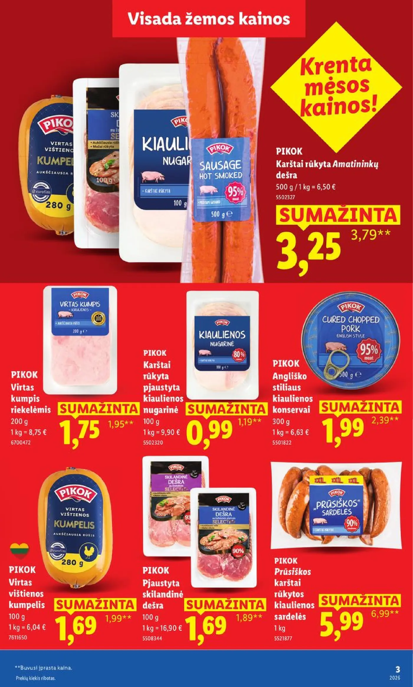 Naujas Lidl nuolaidų leidinys - Nr. 1 pažadas Jums Toliau mažiname produktų kainas.* – 3 puslapis