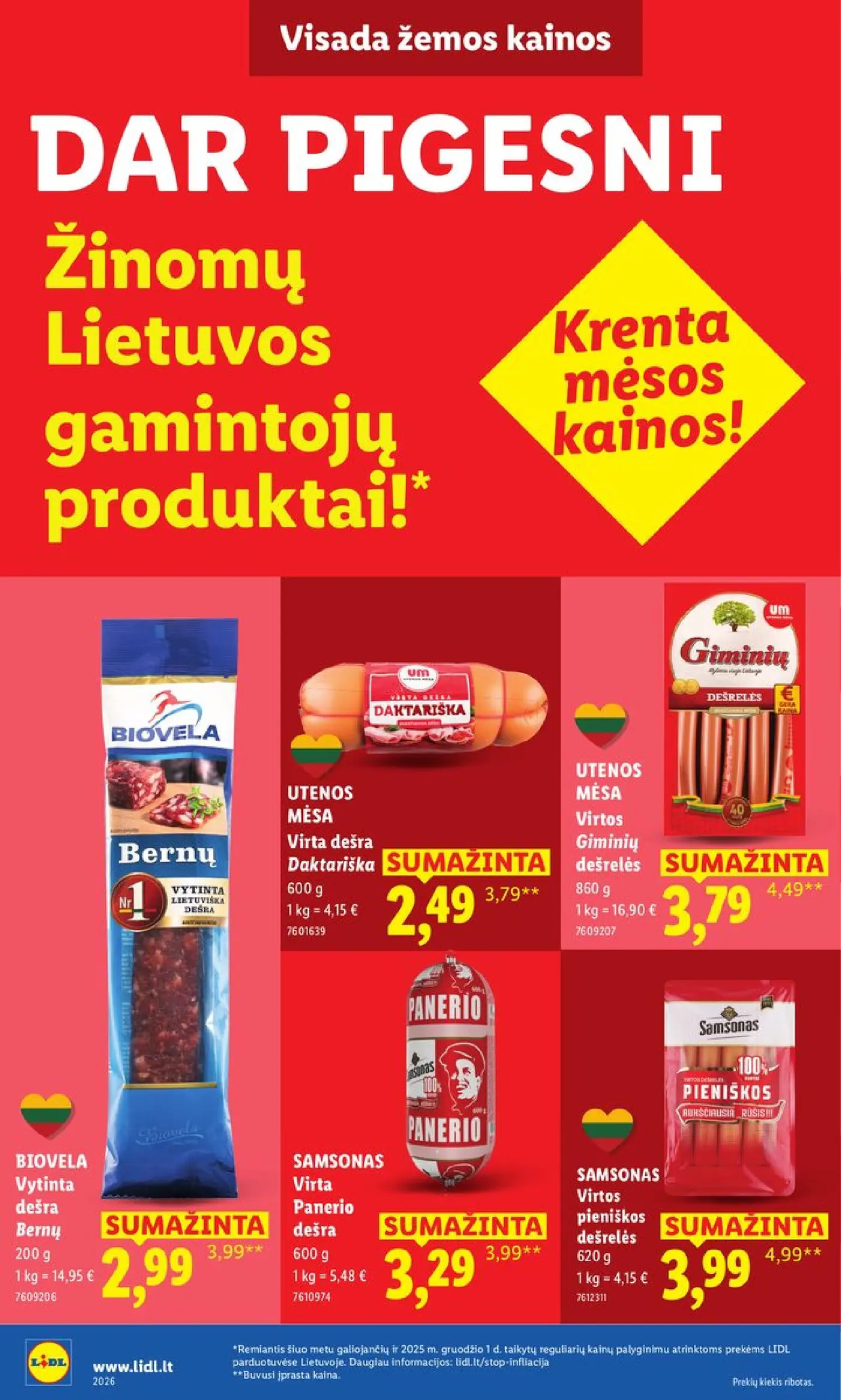 Naujas Lidl nuolaidų leidinys - Nr. 1 pažadas Jums Toliau mažiname produktų kainas.* – 4 puslapis