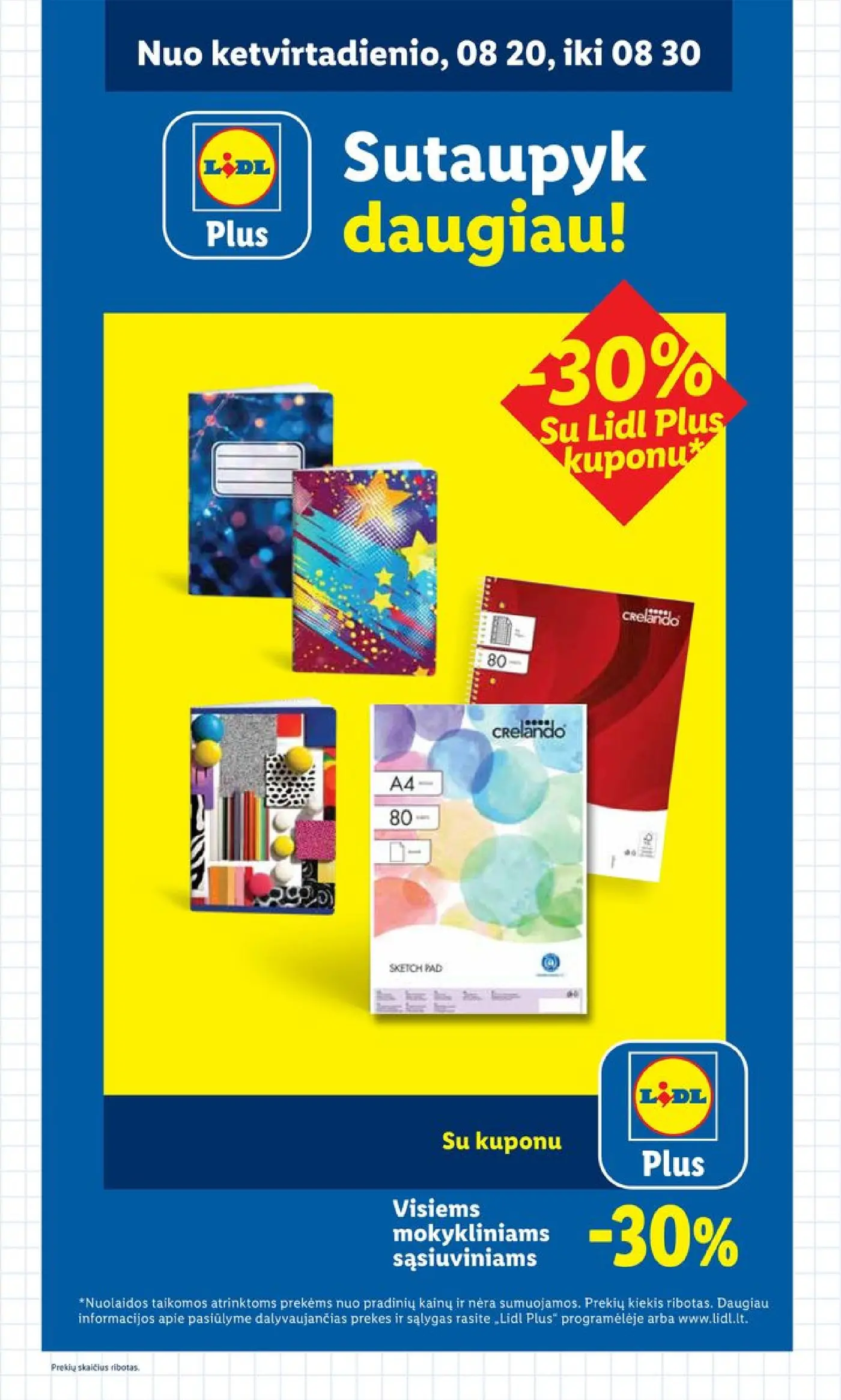 Naujas Lidl nuolaidų leidinys - Atgal į mokyklą Mokyklos prekių katalogas 2026 Nr.30 – 3 puslapis