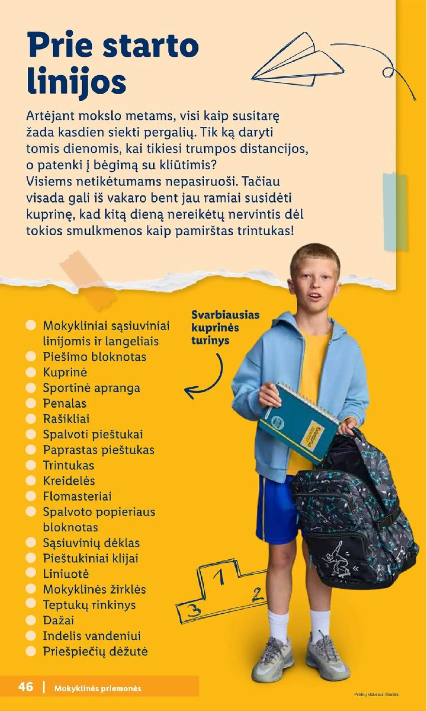 Naujas Lidl nuolaidų leidinys - Atgal į mokyklą Mokyklos prekių katalogas 2026 Nr.30 – 46 puslapis
