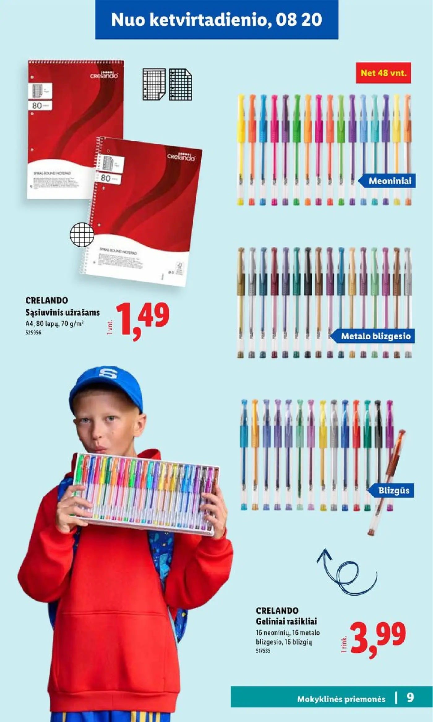 Naujas Lidl nuolaidų leidinys - Atgal į mokyklą Mokyklos prekių katalogas 2026 Nr.30 – 9 puslapis