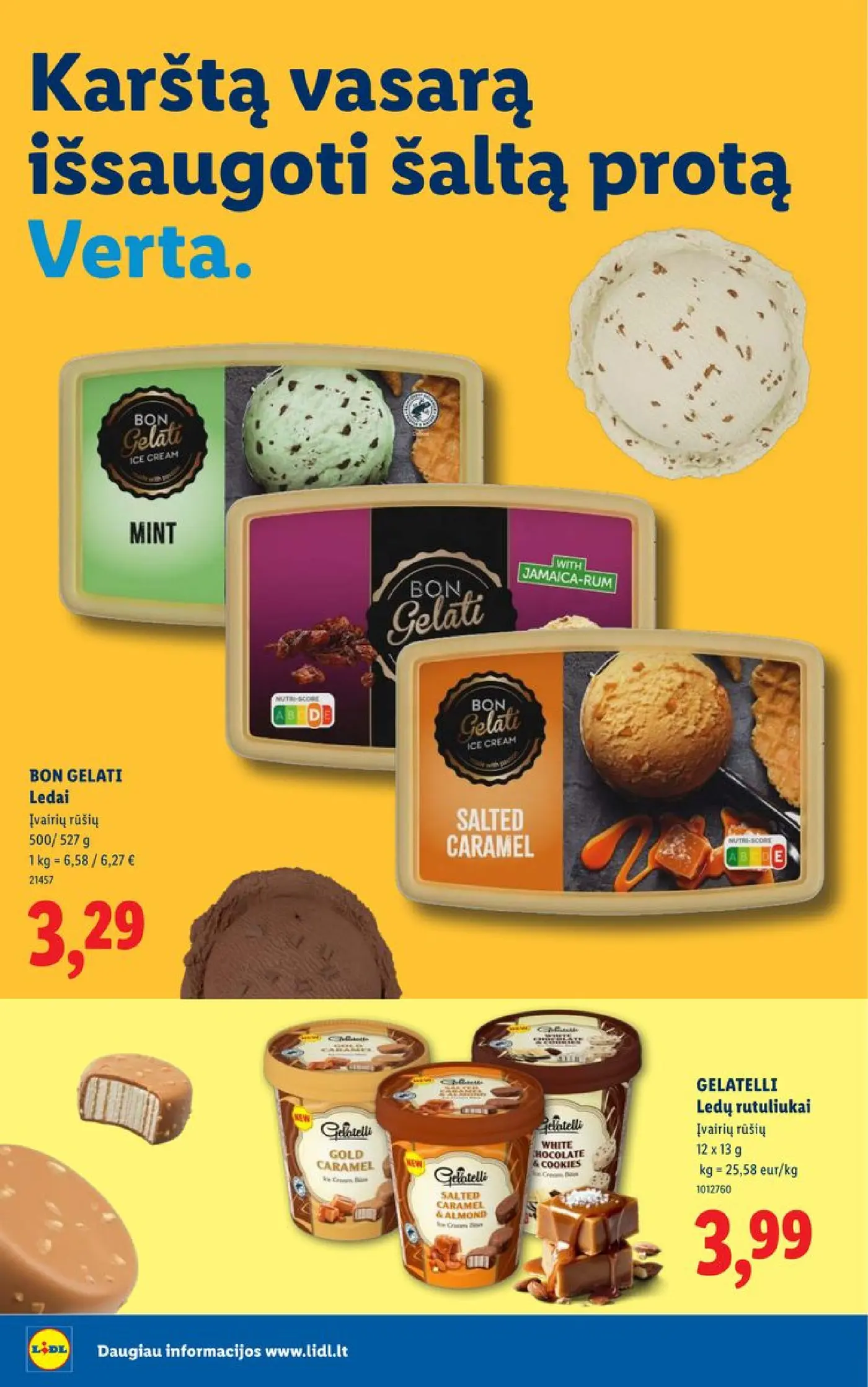 Naujas Lidl nuolaidų leidinys - Daugiau ledų. Daugiau vasaros. Ledų katalogas Nr.24 – 12 puslapis