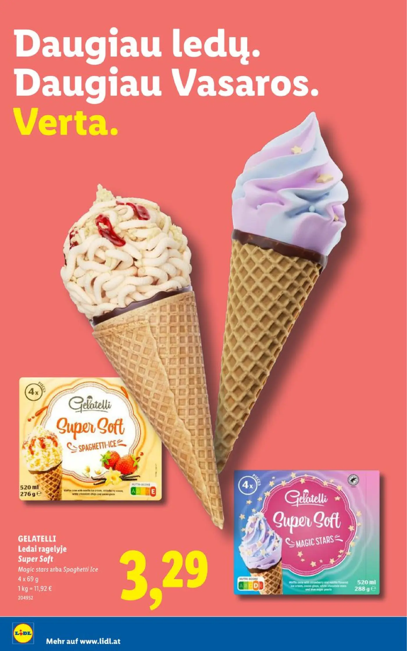 Naujas Lidl nuolaidų leidinys - Daugiau ledų. Daugiau vasaros. Ledų katalogas Nr.24 – 16 puslapis
