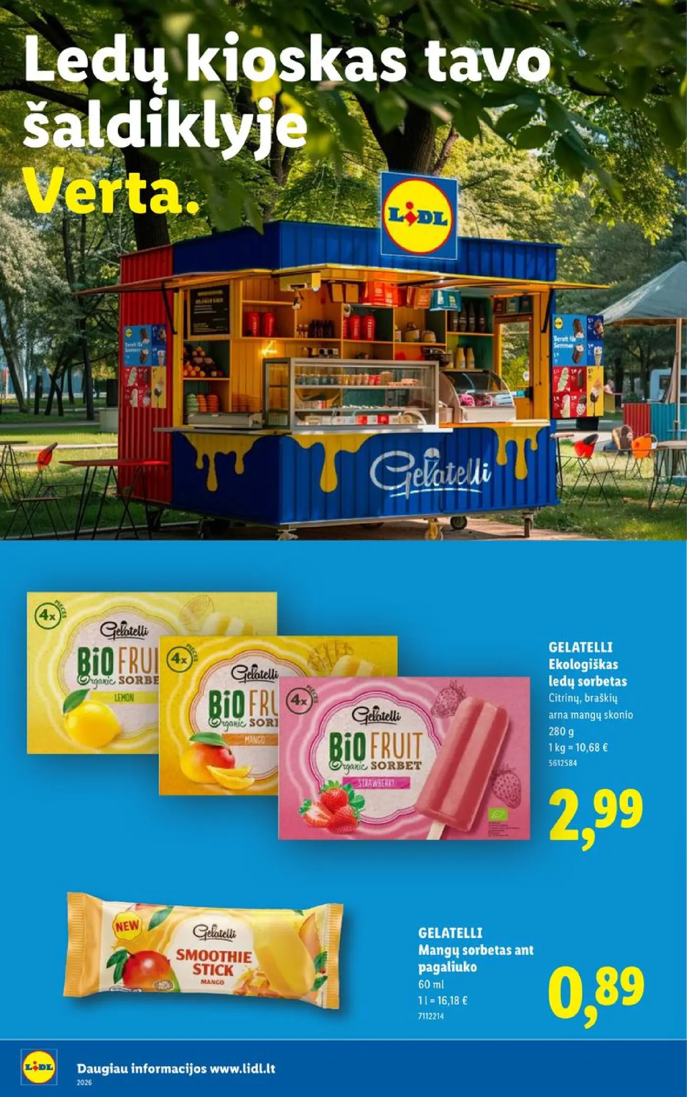 Naujas Lidl nuolaidų leidinys - Daugiau ledų. Daugiau vasaros. Ledų katalogas Nr.24 – 2 puslapis