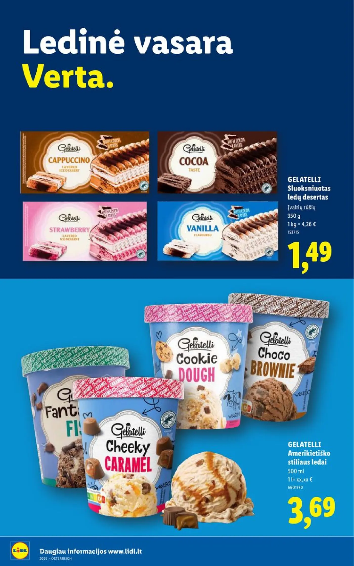 Naujas Lidl nuolaidų leidinys - Daugiau ledų. Daugiau vasaros. Ledų katalogas Nr.24 – 4 puslapis
