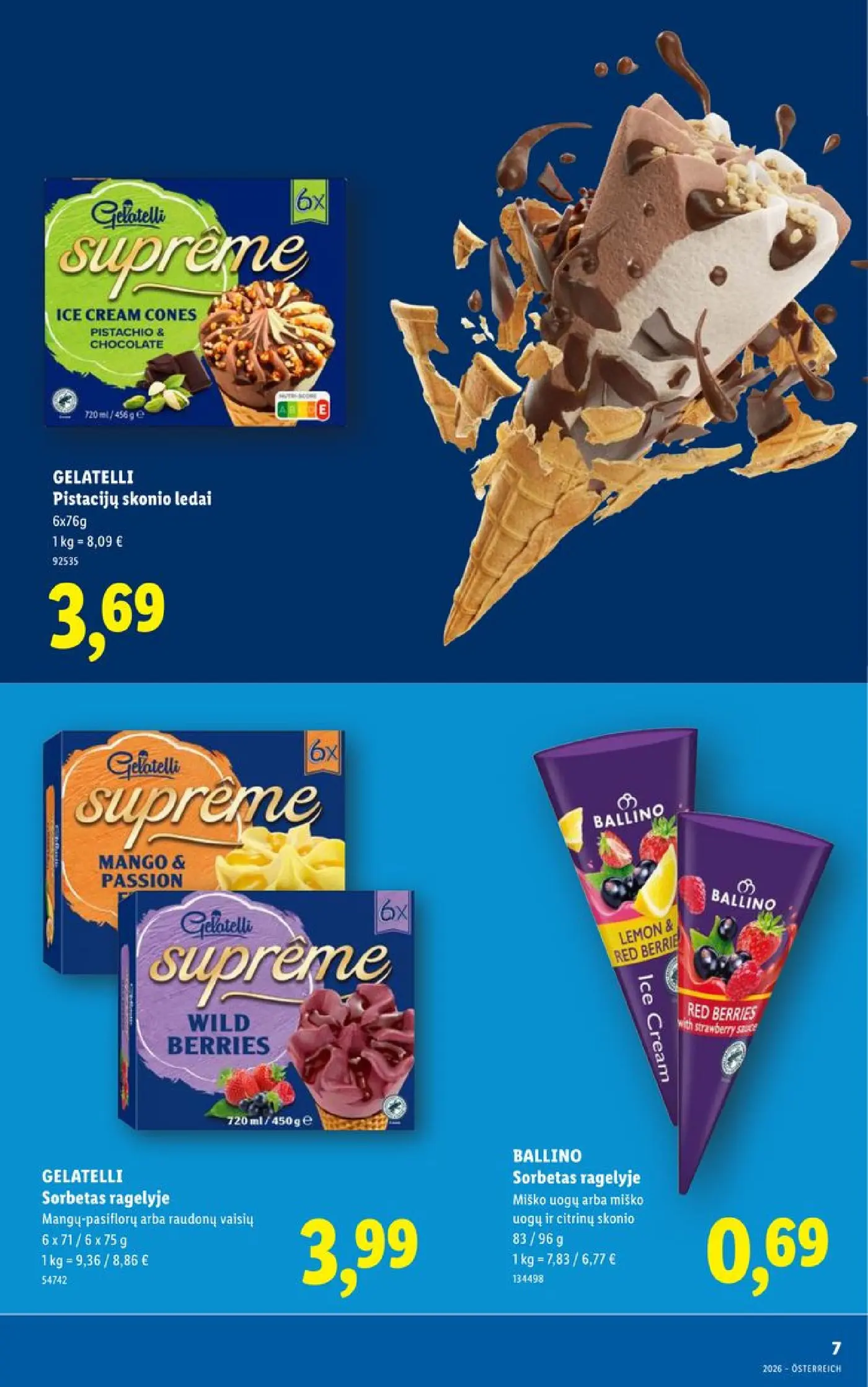Naujas Lidl nuolaidų leidinys - Daugiau ledų. Daugiau vasaros. Ledų katalogas Nr.24 – 7 puslapis