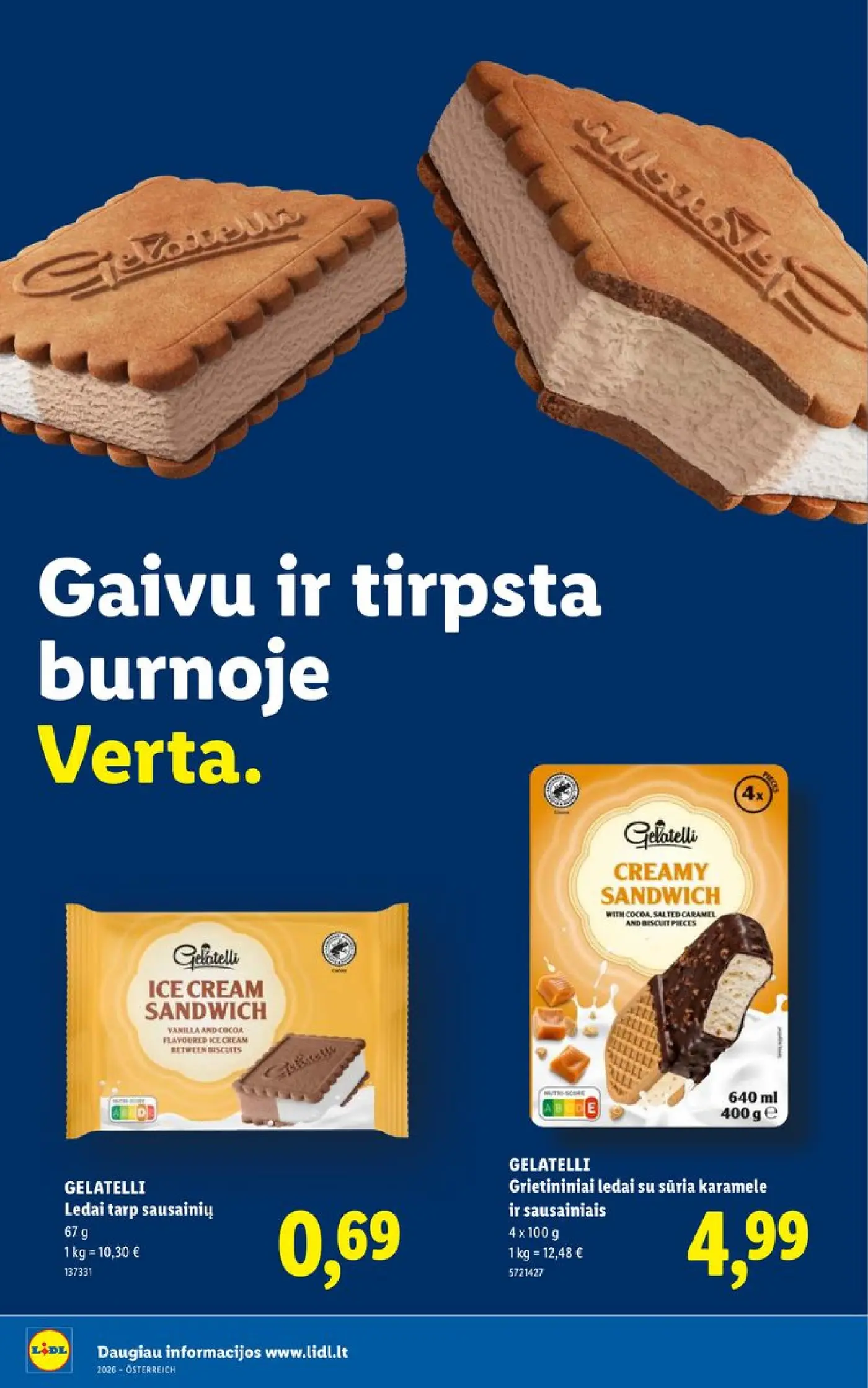 Naujas Lidl nuolaidų leidinys - Daugiau ledų. Daugiau vasaros. Ledų katalogas Nr.24 – 8 puslapis