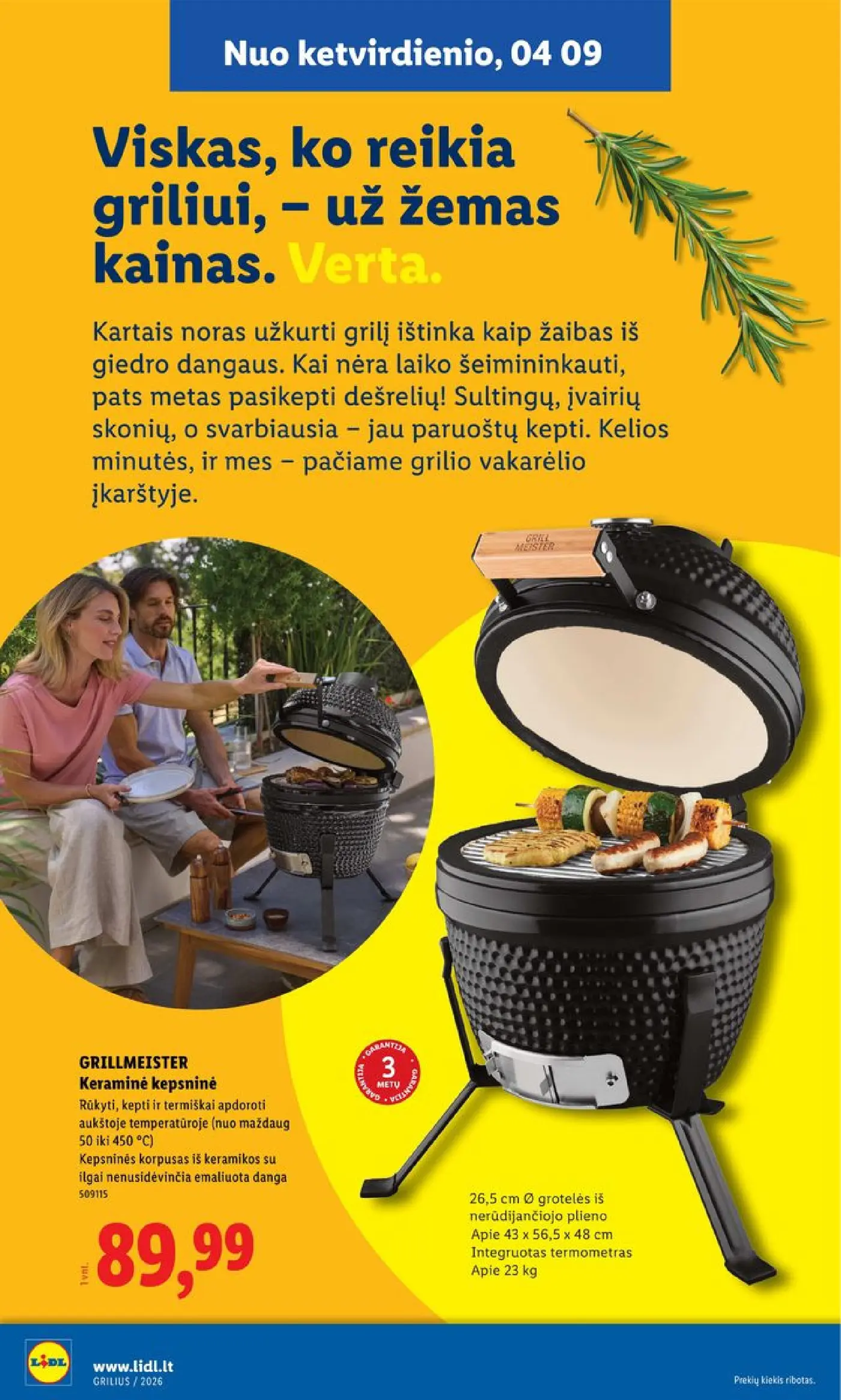 Naujas Lidl nuolaidų leidinys - Grilio katalogas Nuo pirmadienio, 04 06 Nr.15 – 26 puslapis