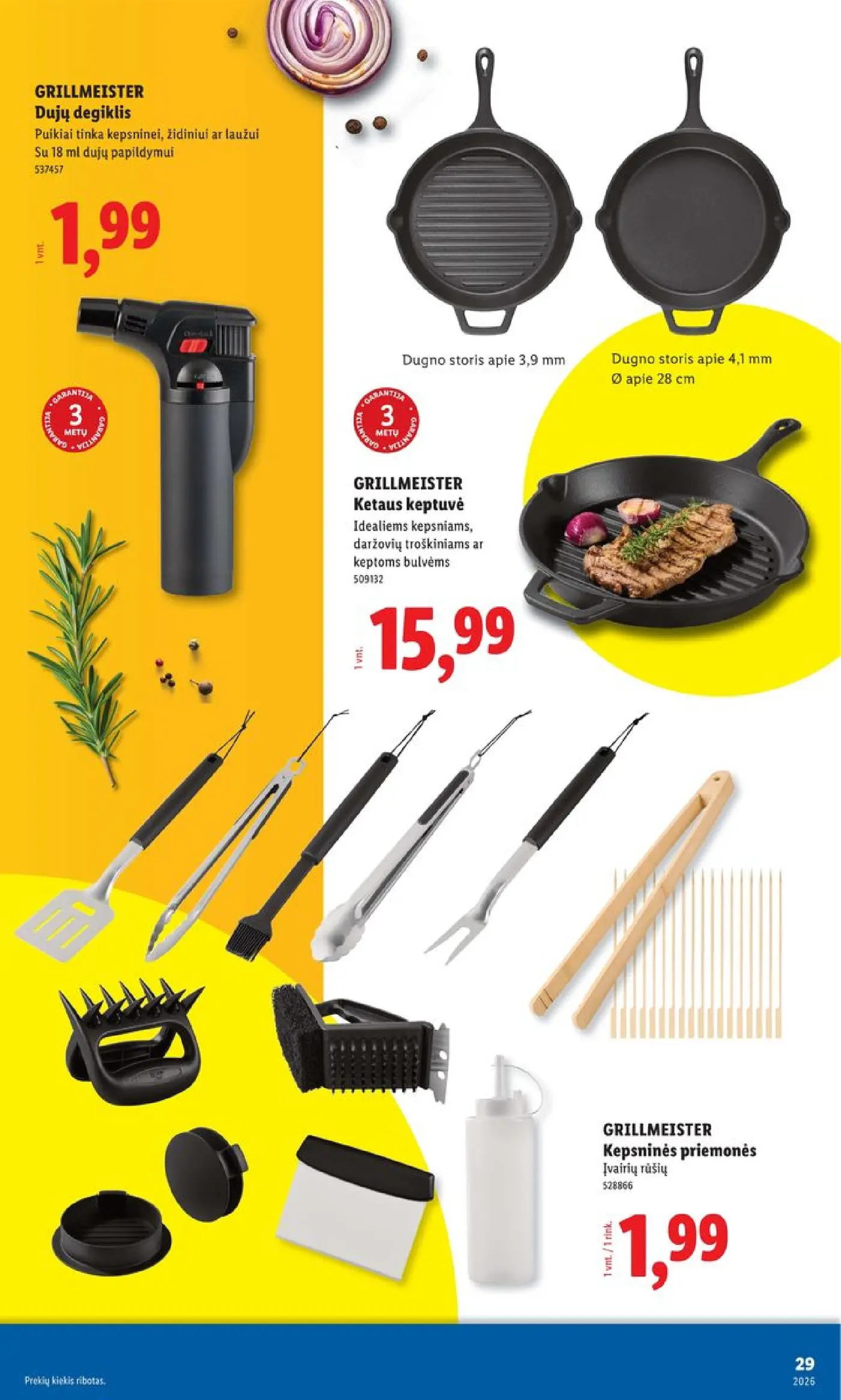 Naujas Lidl nuolaidų leidinys - Grilio katalogas Nuo pirmadienio, 04 06 Nr.15 – 29 puslapis