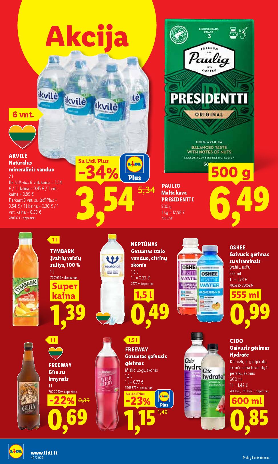 Naujas Lidl nuolaidų leidinys - MAISTO PREKIŲ PASIŪLYMAI Nr.40 – 12 puslapis