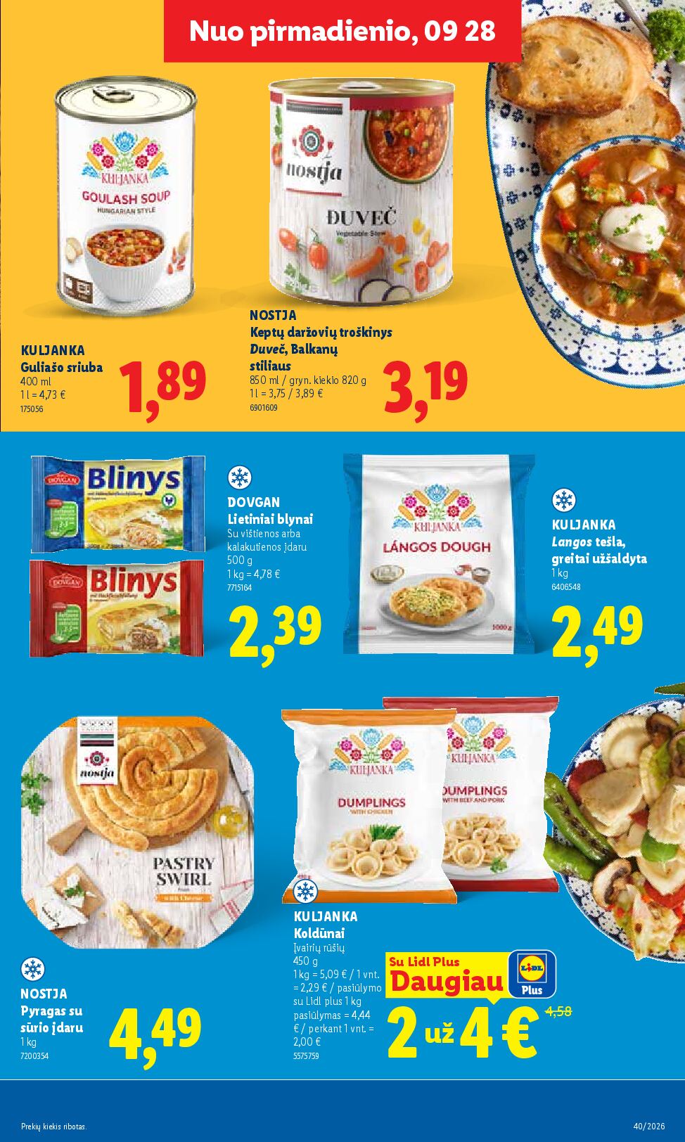 Naujas Lidl nuolaidų leidinys - MAISTO PREKIŲ PASIŪLYMAI Nr.40 – 23 puslapis